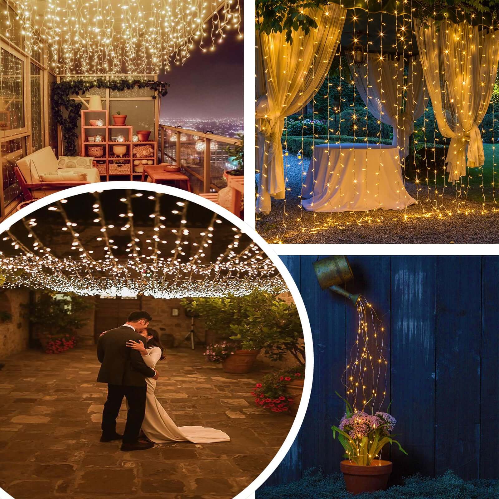 30ft Cool White 100 LED Connectable String Lights, 120V Fairy Lights