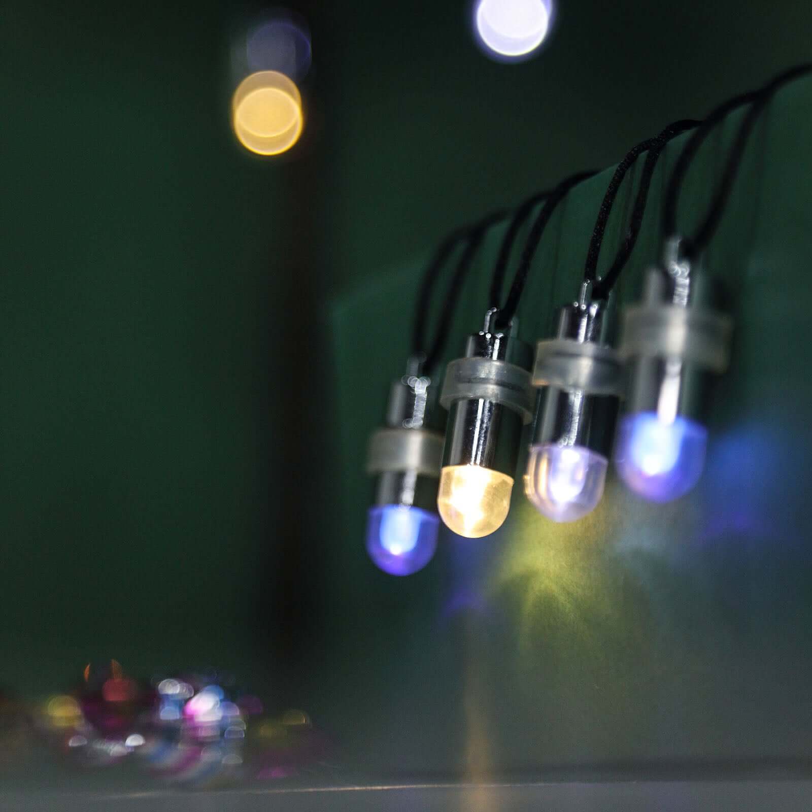 12-Pack Balloon Lights Bullet Design White - Waterproof LED Centerpiece Filler Lights