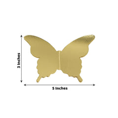 2 Pack 9ft Gold 3D Paper Butterfly Hanging Garland Streamers, Party String Banners