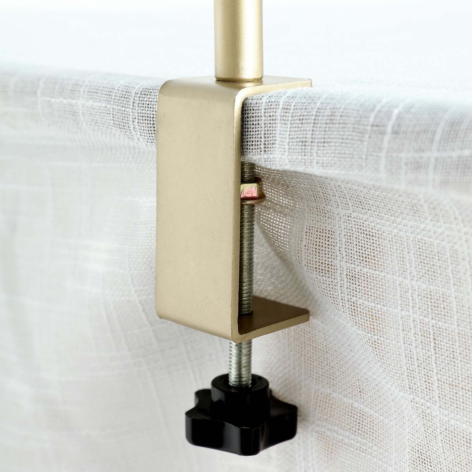 Over The Table Metal Rod Stand with Clamps Gold - Sturdy Adjustable Table Flower Arch Balloon Backdrop Frame Stand for Exquisite Event Setup & Decor 42"