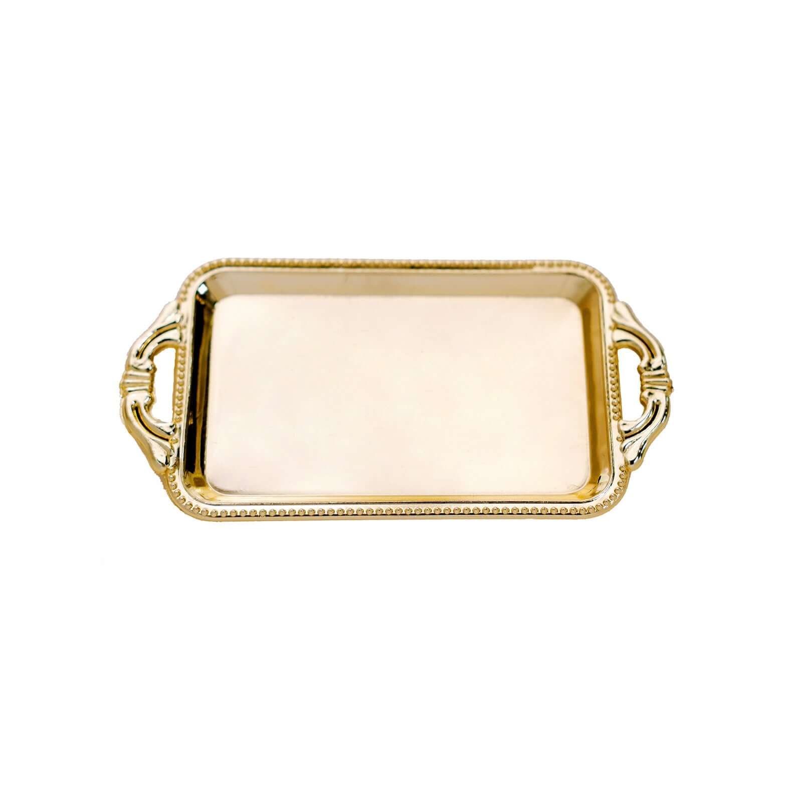 12-Pack Display Trays Party Favor Rectangular Design Gold - Mini Serving Platters for Candy and Desserts 4"