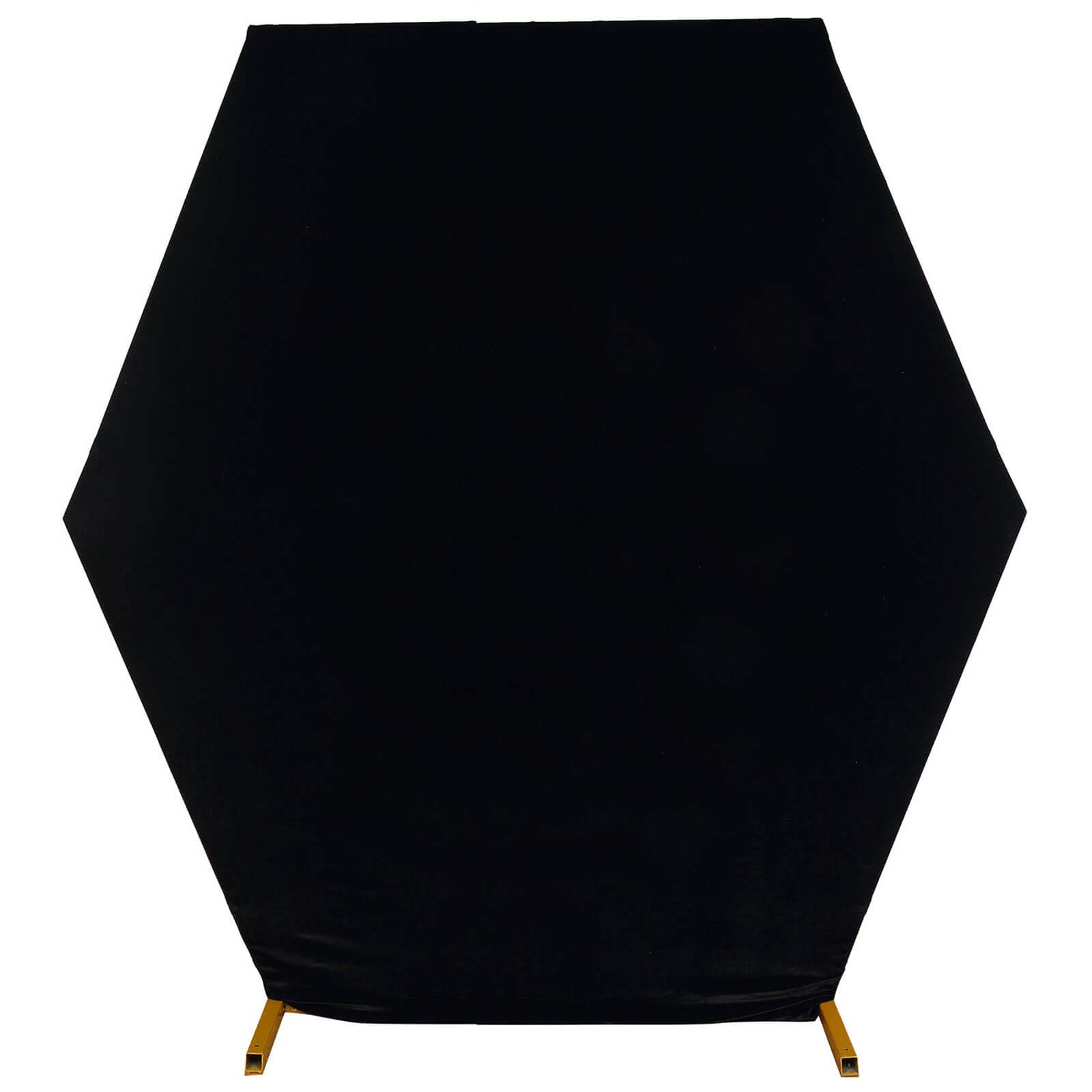 8ftx7ft Black Soft Velvet Fitted Hexagon Wedding Arbor Cover