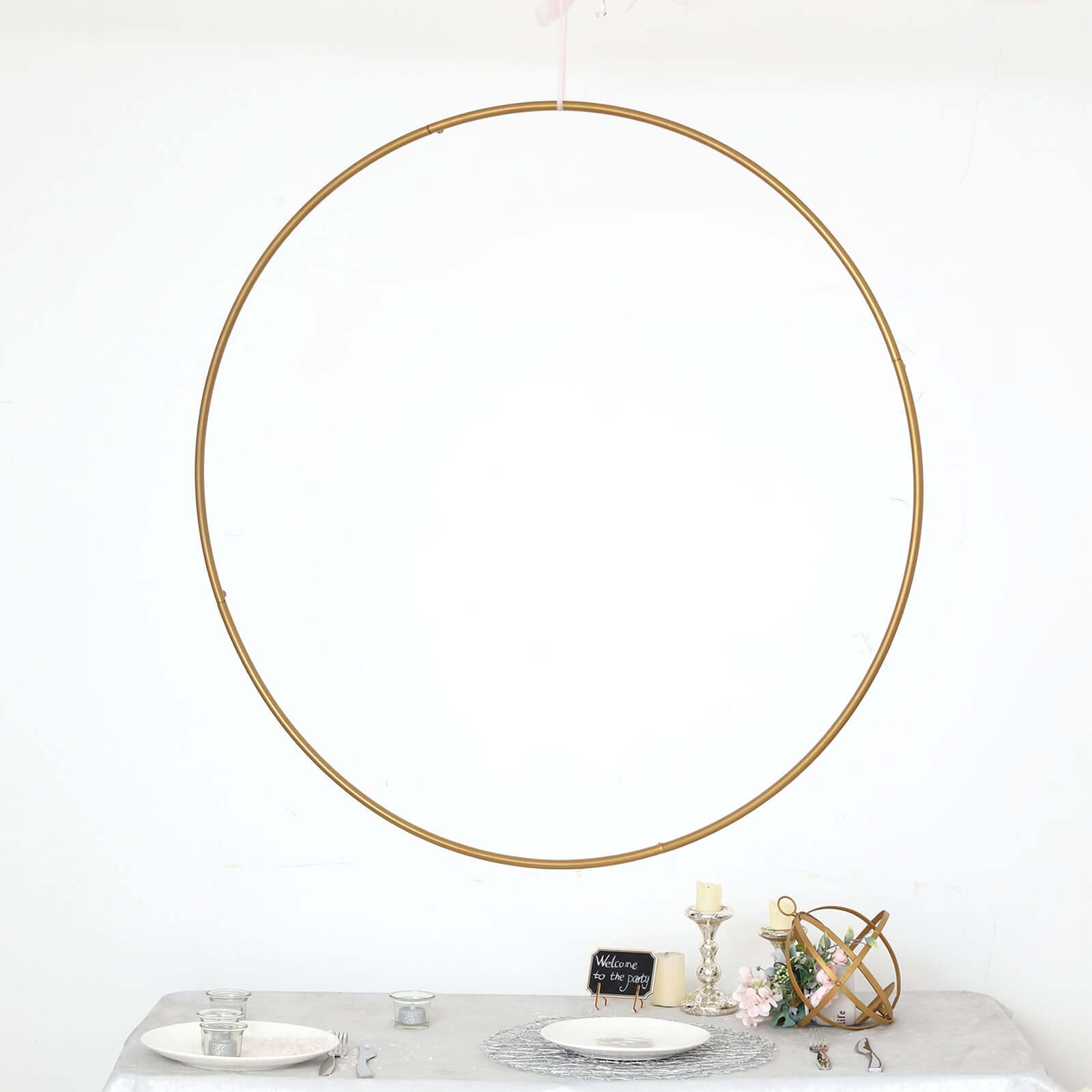 40" Gold Heavy Duty Metal Hoop Wreath, Floral Hoop