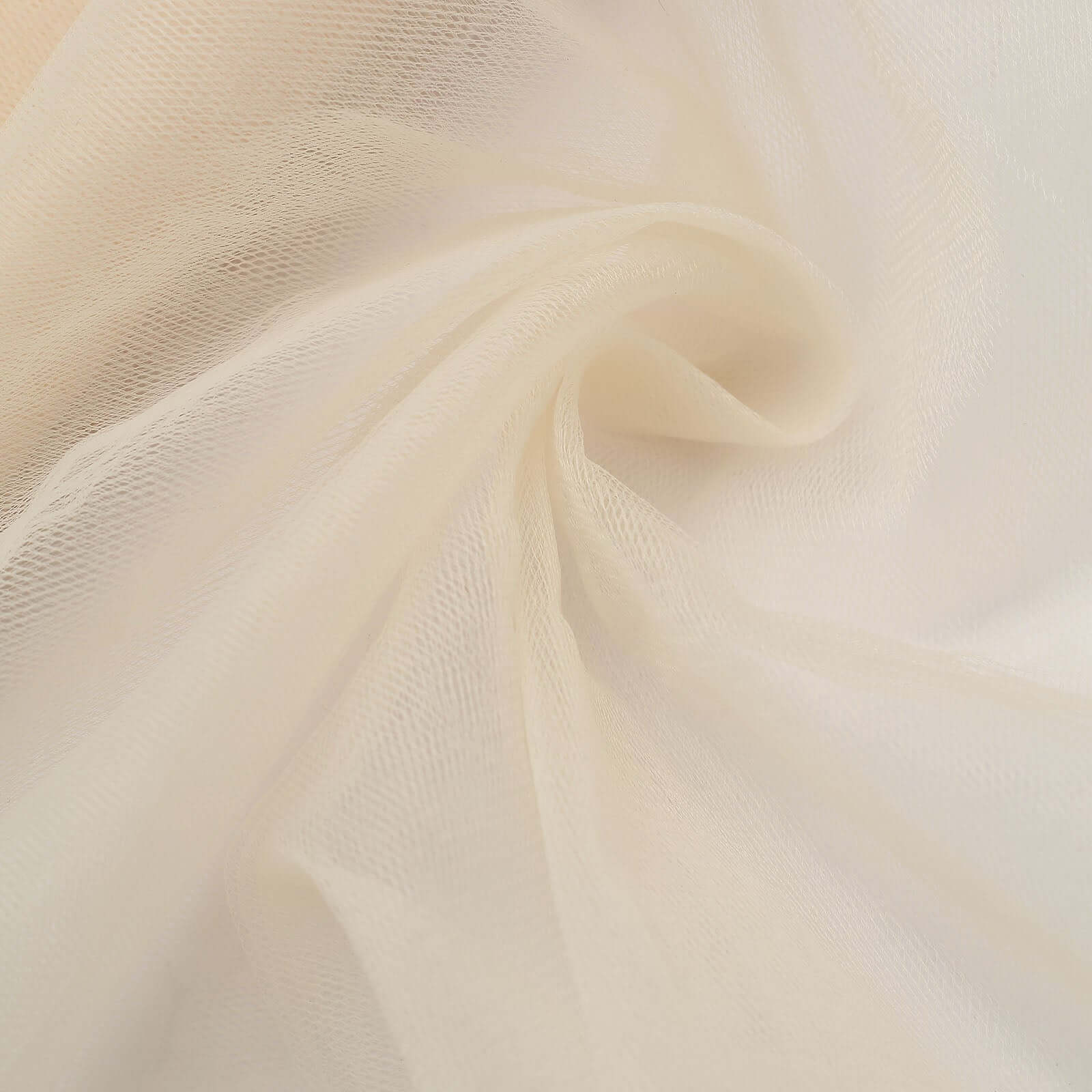 54"x40 Yards Ivory Tulle Fabric Bolt, DIY Crafts Sheer Fabric Roll