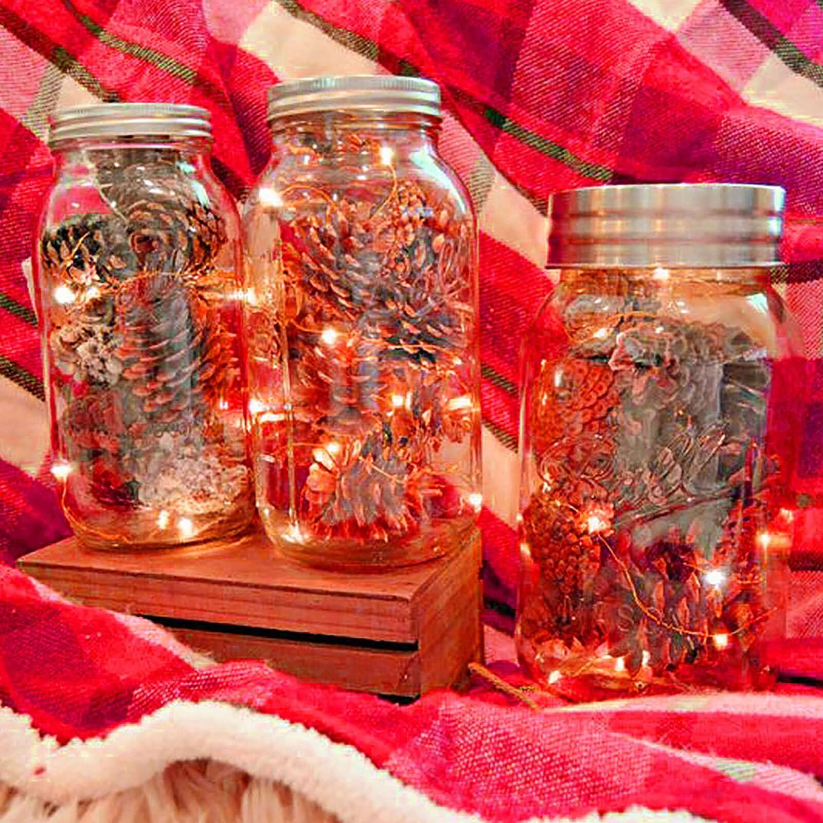 20 LED Micro Fairy String Lights Starry Bright Design Red - Battery Operated Party Accent 90"