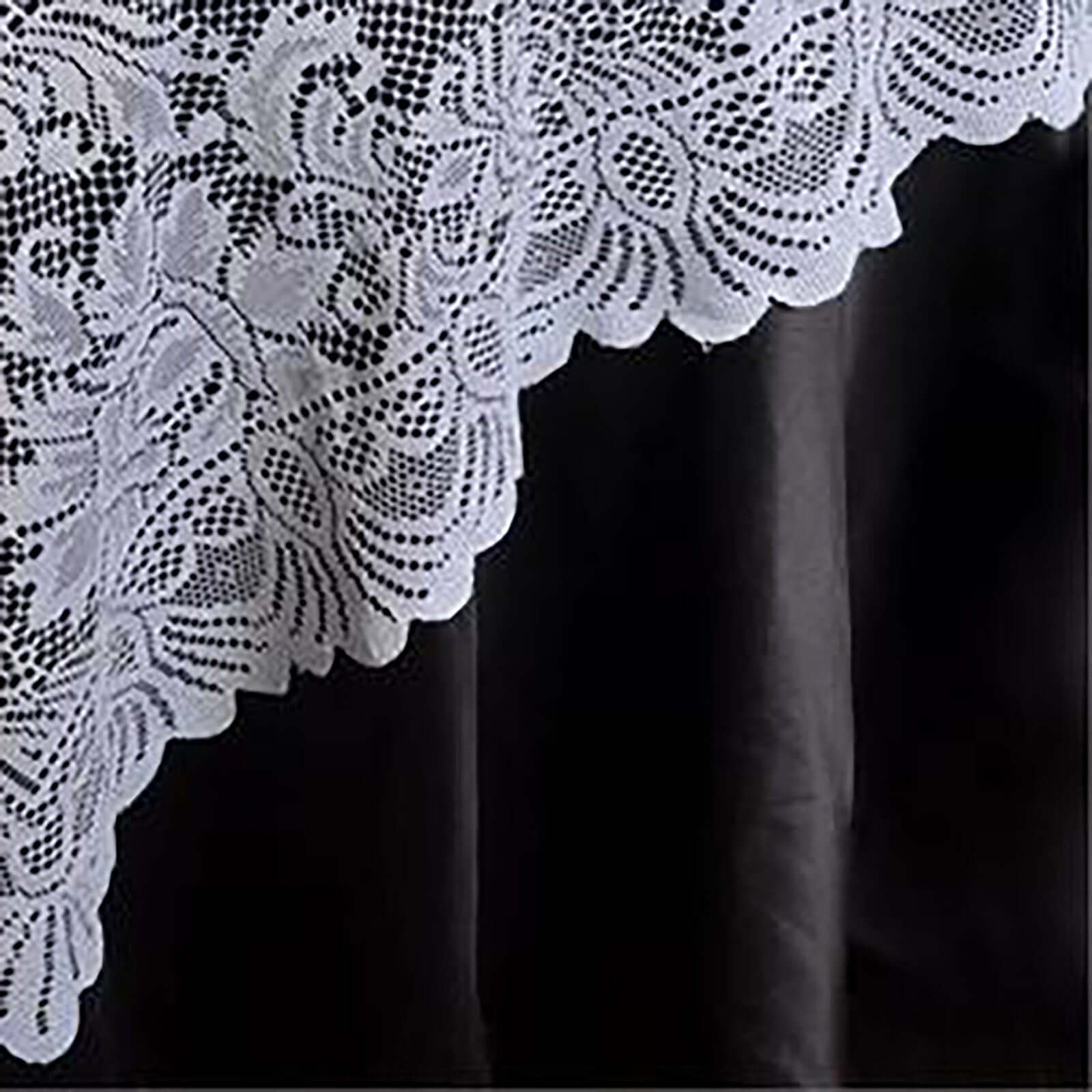 Lace 72"x72" Table Overlay Square Tablecloth White - Victorian Design Table Topper
