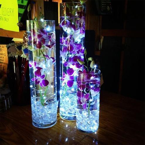 4-Pack LED Disc Lights Flower Shaped Design Warm White - Remote Operated DIY Lighting 3"