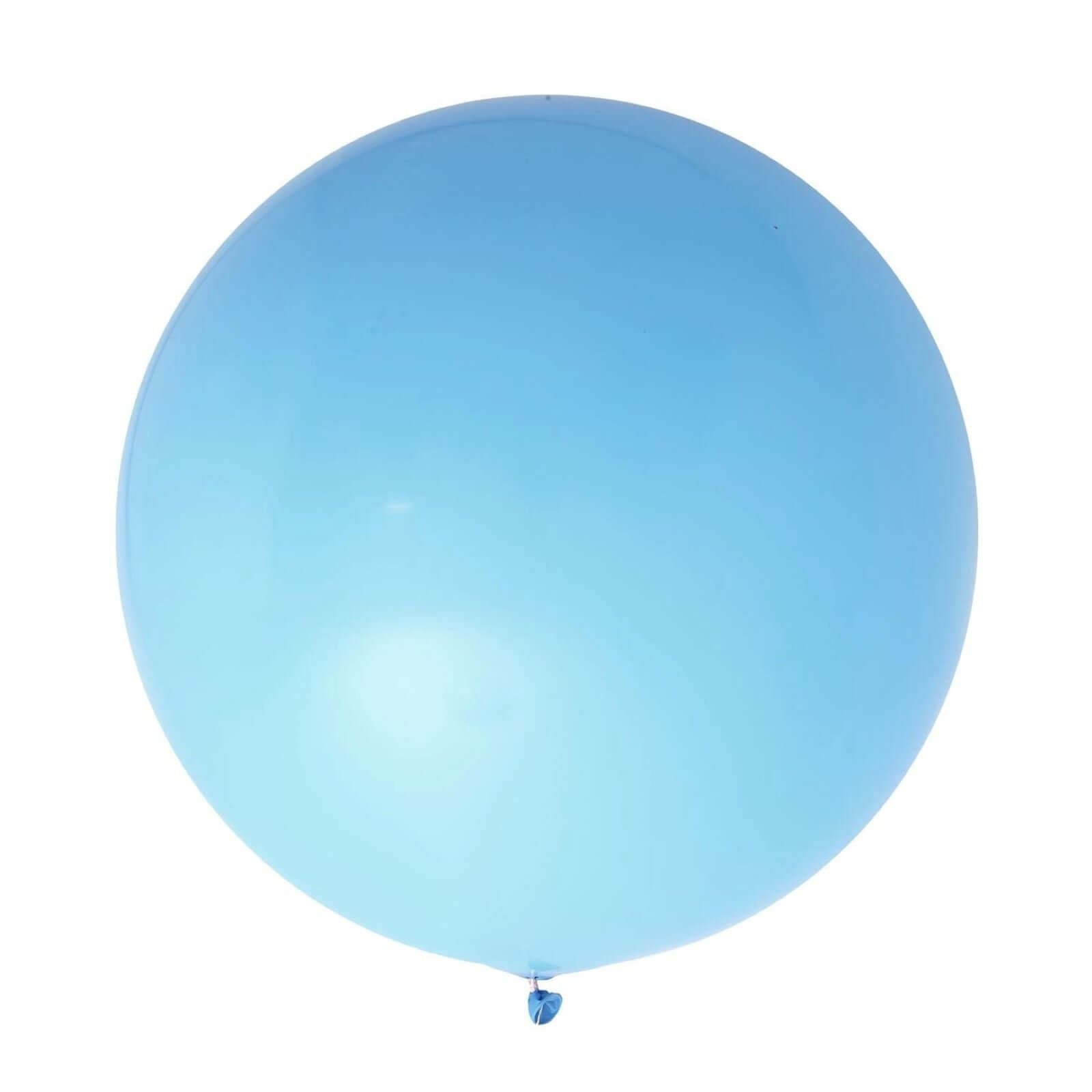 2 Pack 32" Large Matte Pastel Light Blue Helium Air Premium Latex Balloons