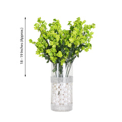 12 Stems Lime Artificial Silk Babys Breath Flower Bushes Spray