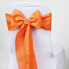 5 Pack Polyester Chair Sashes Orange 6"x108"