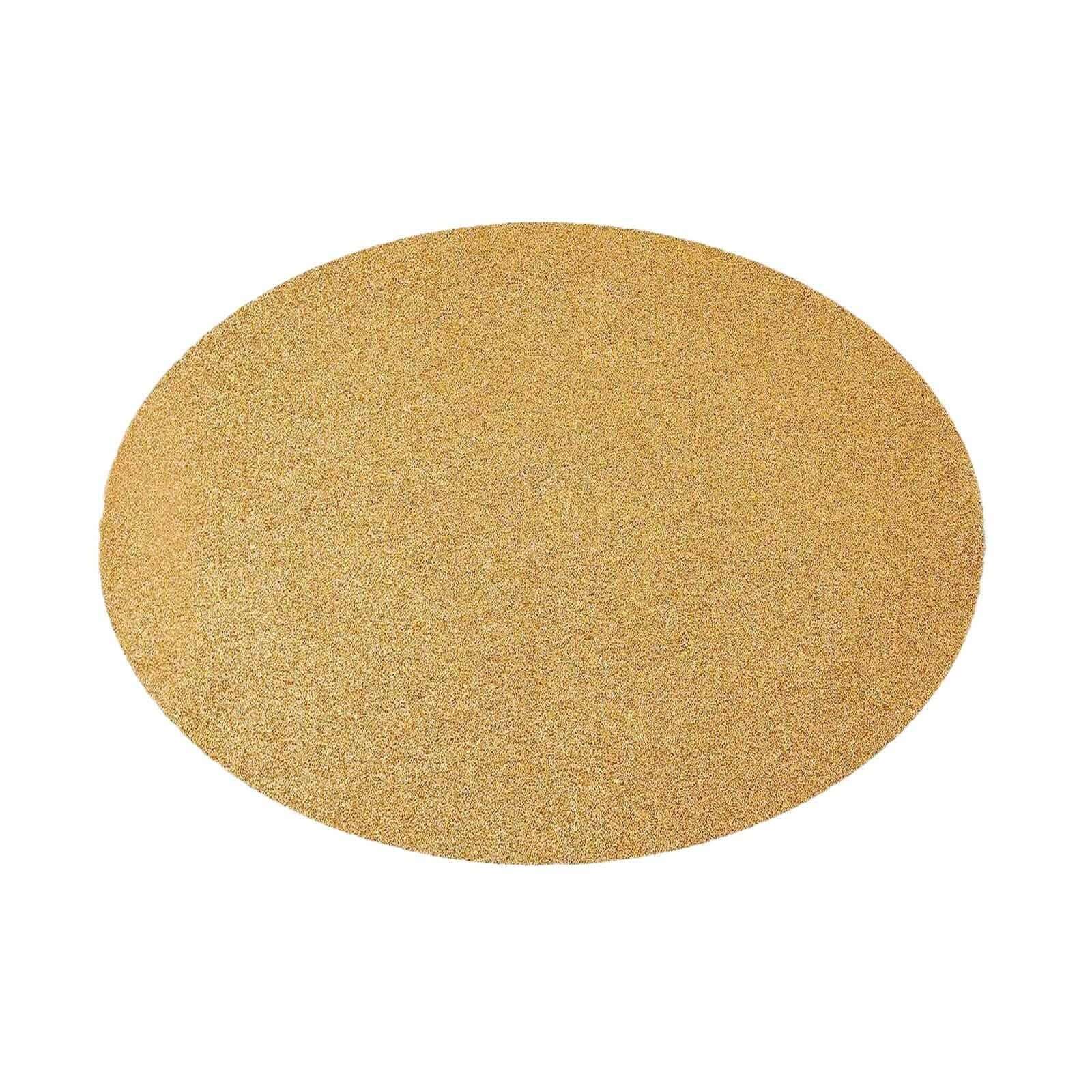 6 Pack Champagne Sparkle Vinyl Placemats, Non Slip Decorative Oval Glitter Table Mat