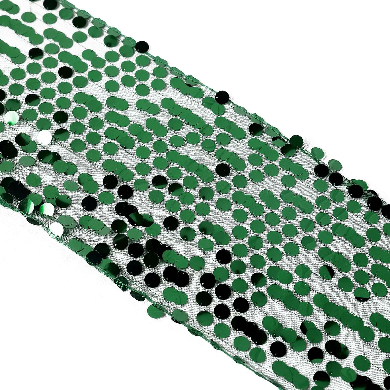 Big Payette Sequin 13"x108" Table Runner Hunter Emerald Green - Dazzling Design