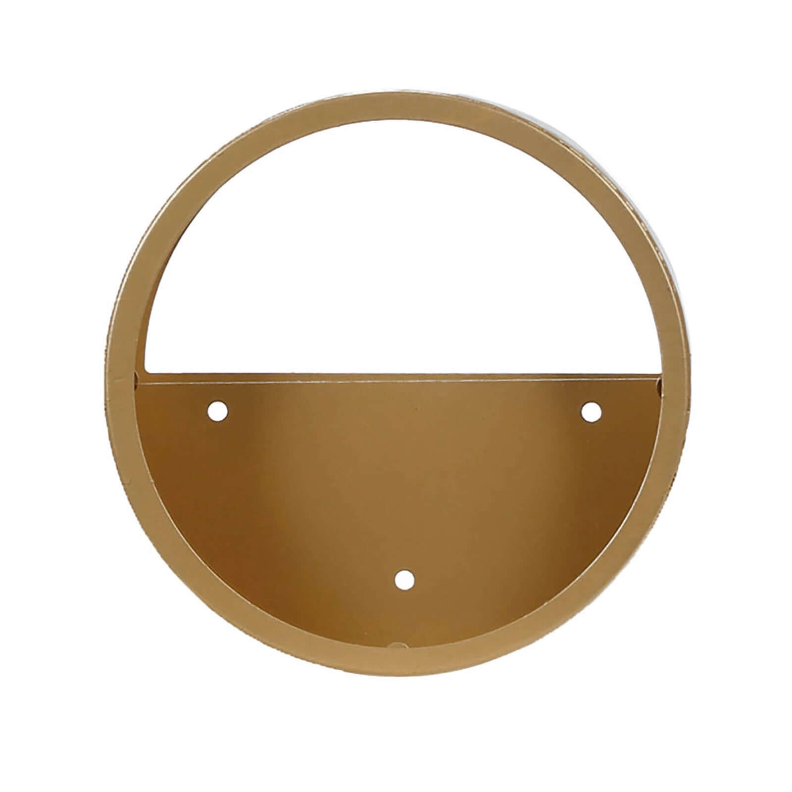Set of 3 Gold Half Moon Wall Planters, Round Metal Wall Hanging Planter, Modern Indoor Outdoor Terrarium - 6",8",12"