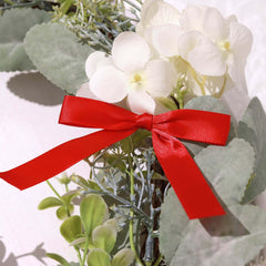 50 Pcs 3" Satin Ribbon Bows With Twist Ties, Gift Basket Party Favor Bags Decor - Red Classic Style