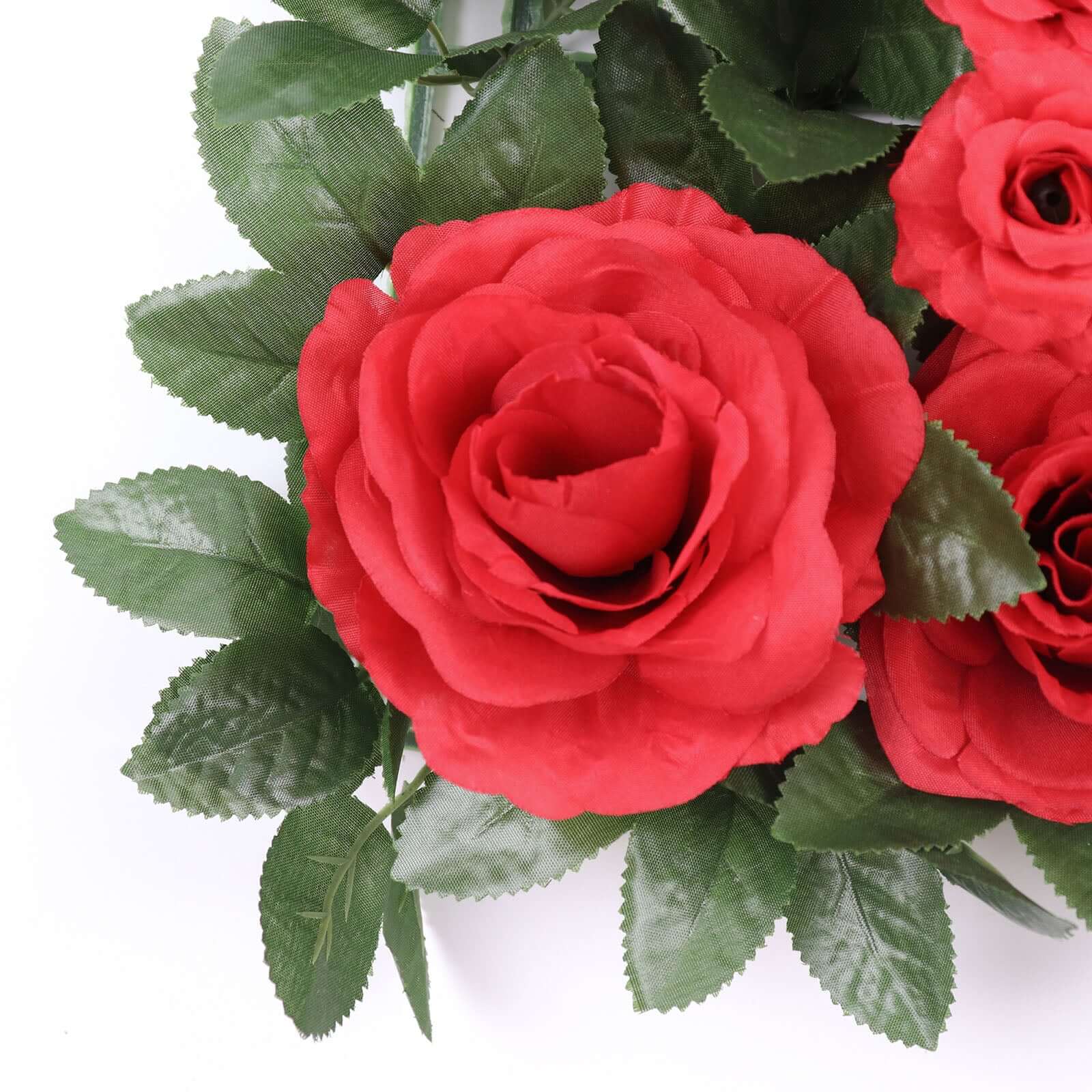 3 Sq ft. Easy-Install Red Silk Rose Flower Mat Wall Panel Backdrop