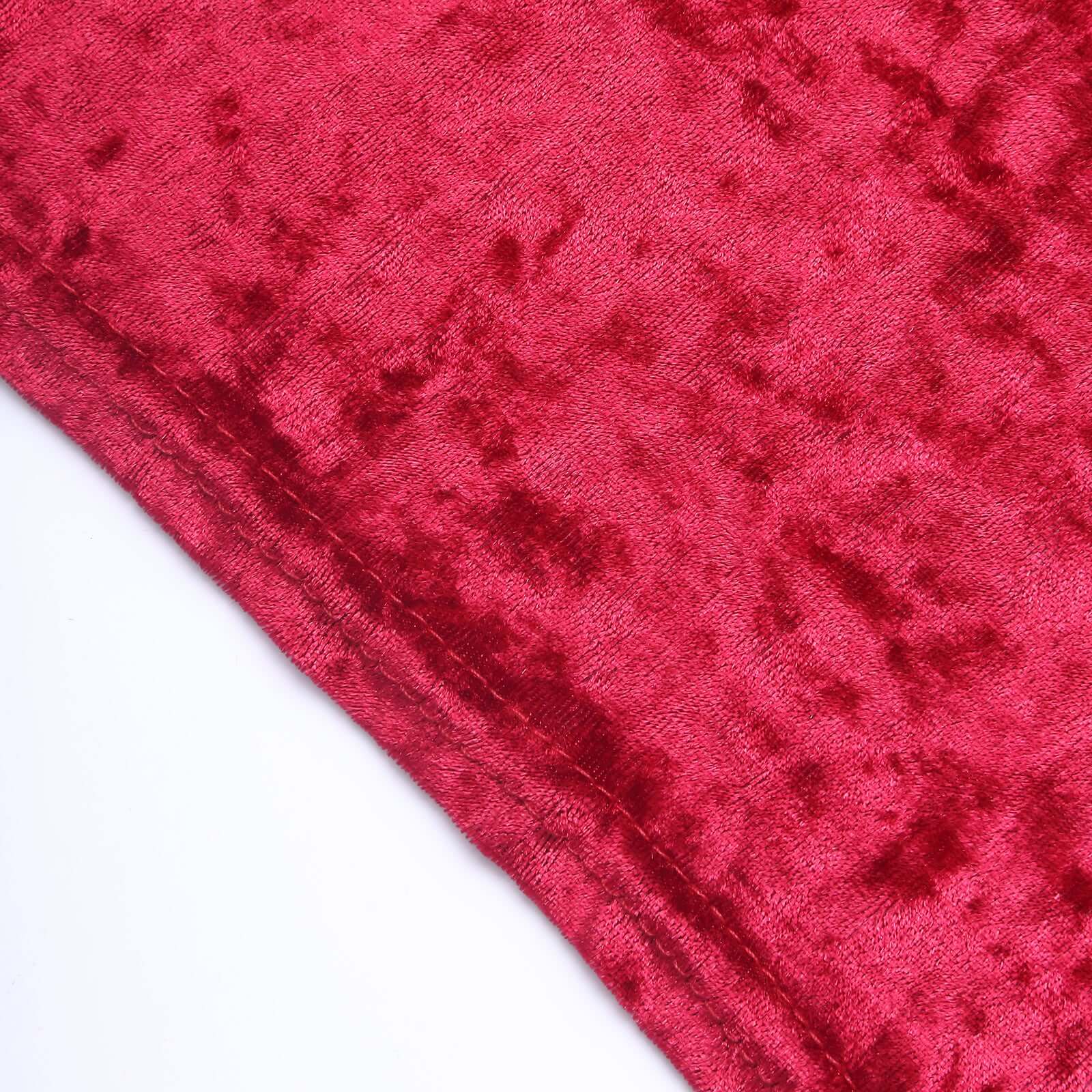 Crushed Velvet Spandex 32" Round Cocktail Table Cover Red Smooth Highboy Tablecloth