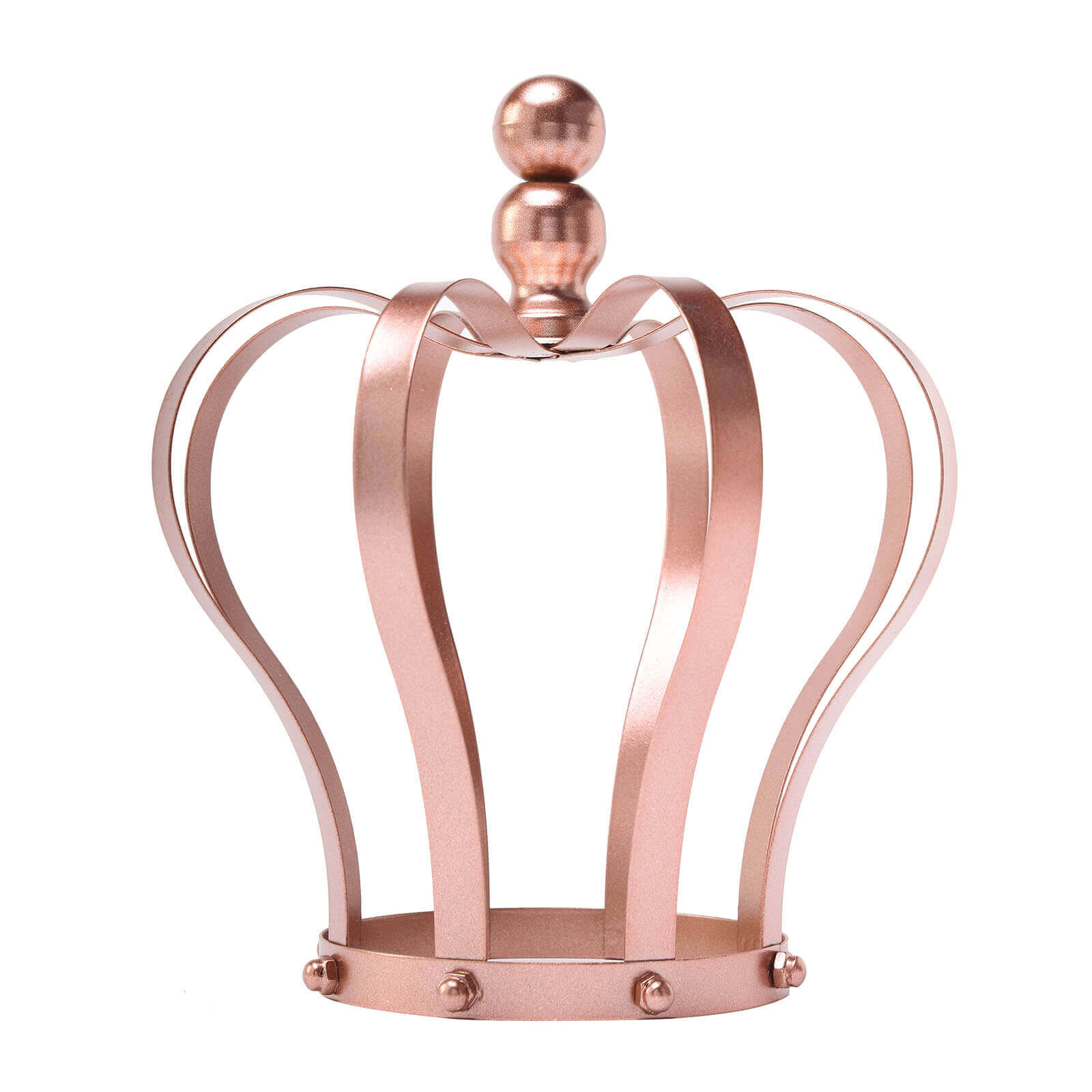 Metal Royal Crown Cake Topper Rose Gold - Sophisticated Wedding Cake Centerpiece Decor for Themed Events 9"