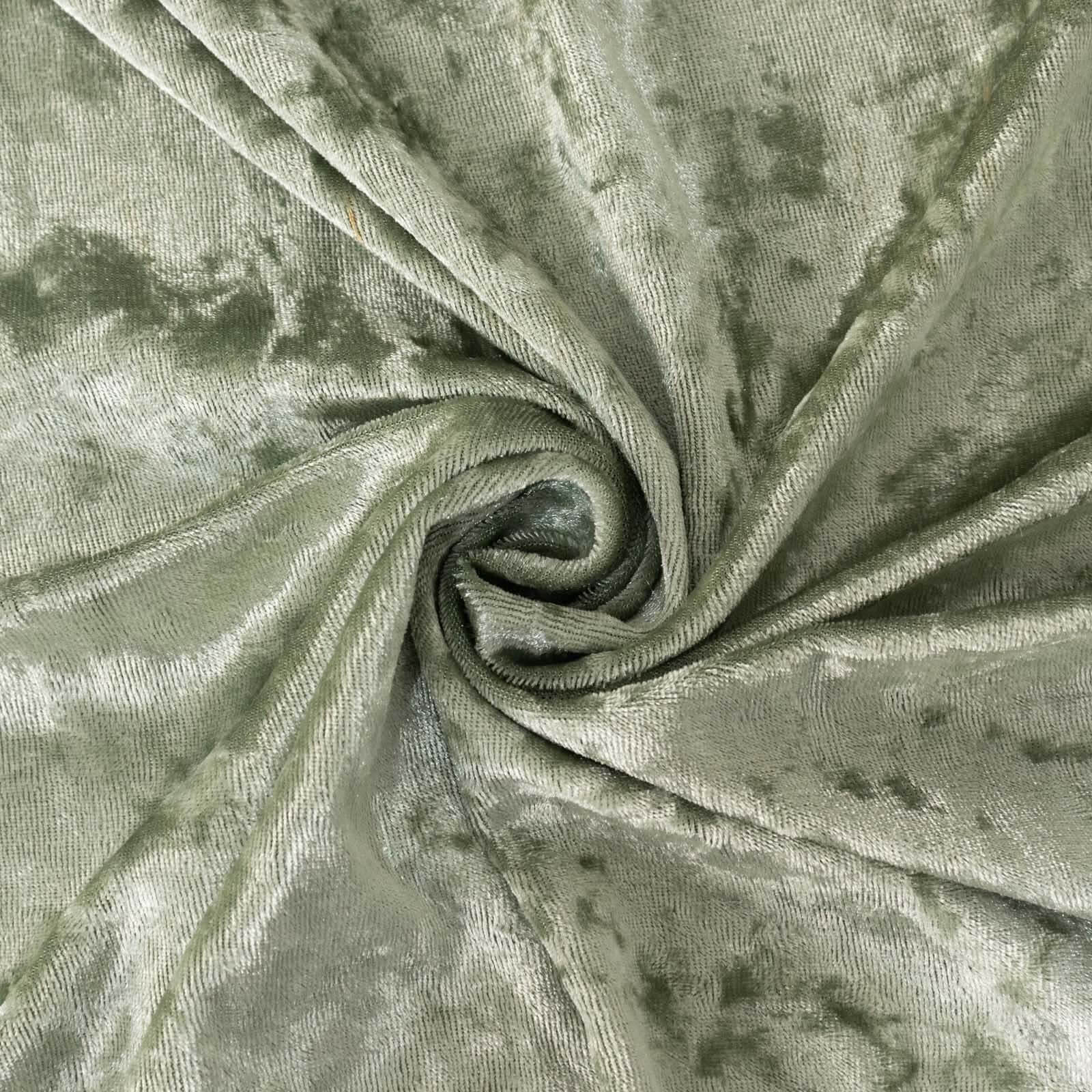 Premium Crushed Velvet 90"x156" Rectangle Tablecloth Sage Green - Reusable Soft Seamless Table Cover