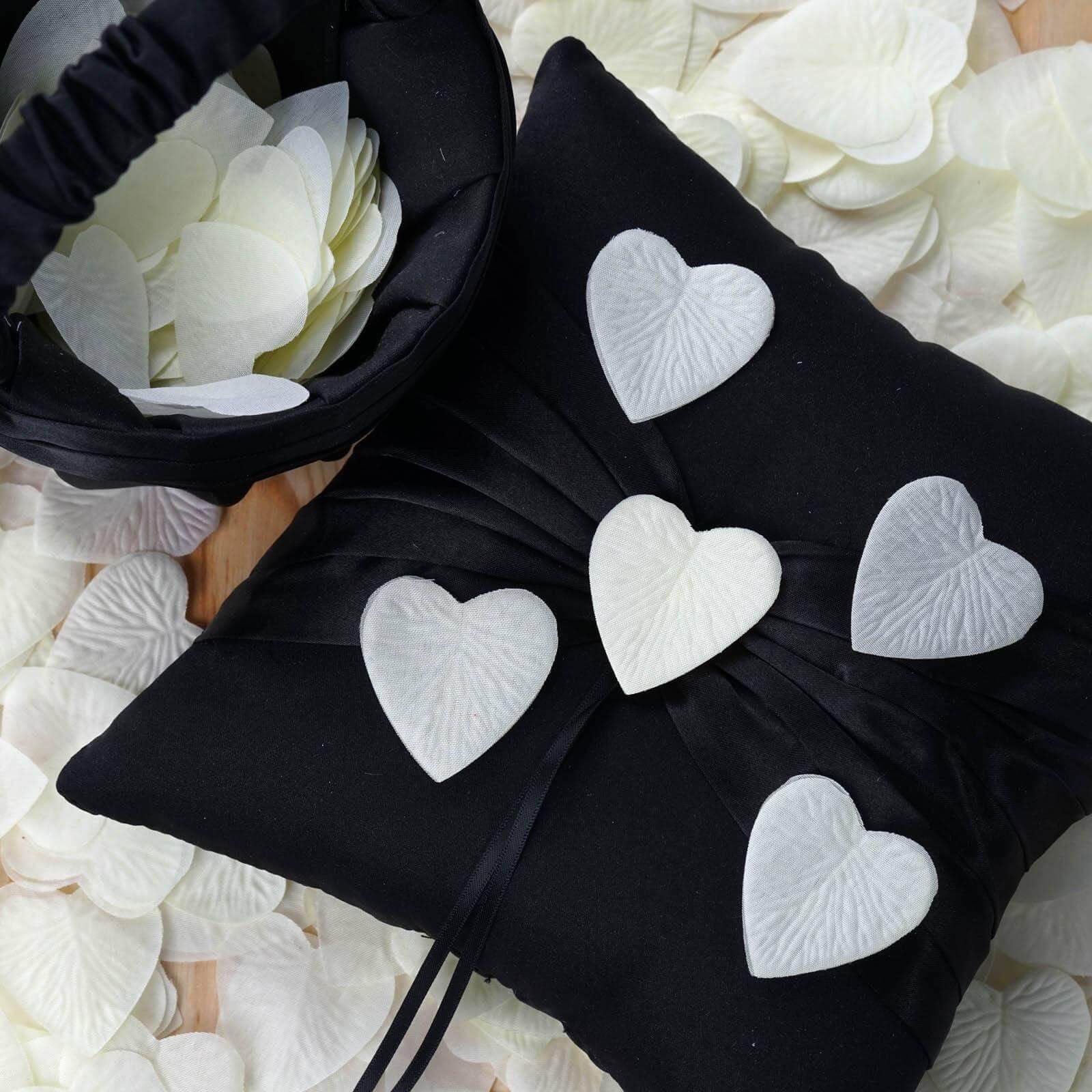 500-Pack Heart Scatters Ivory Silk Confetti - Decorative Party Table Accents