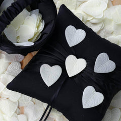 500-Pack Heart Scatters Ivory Silk Confetti - Decorative Party Table Accents