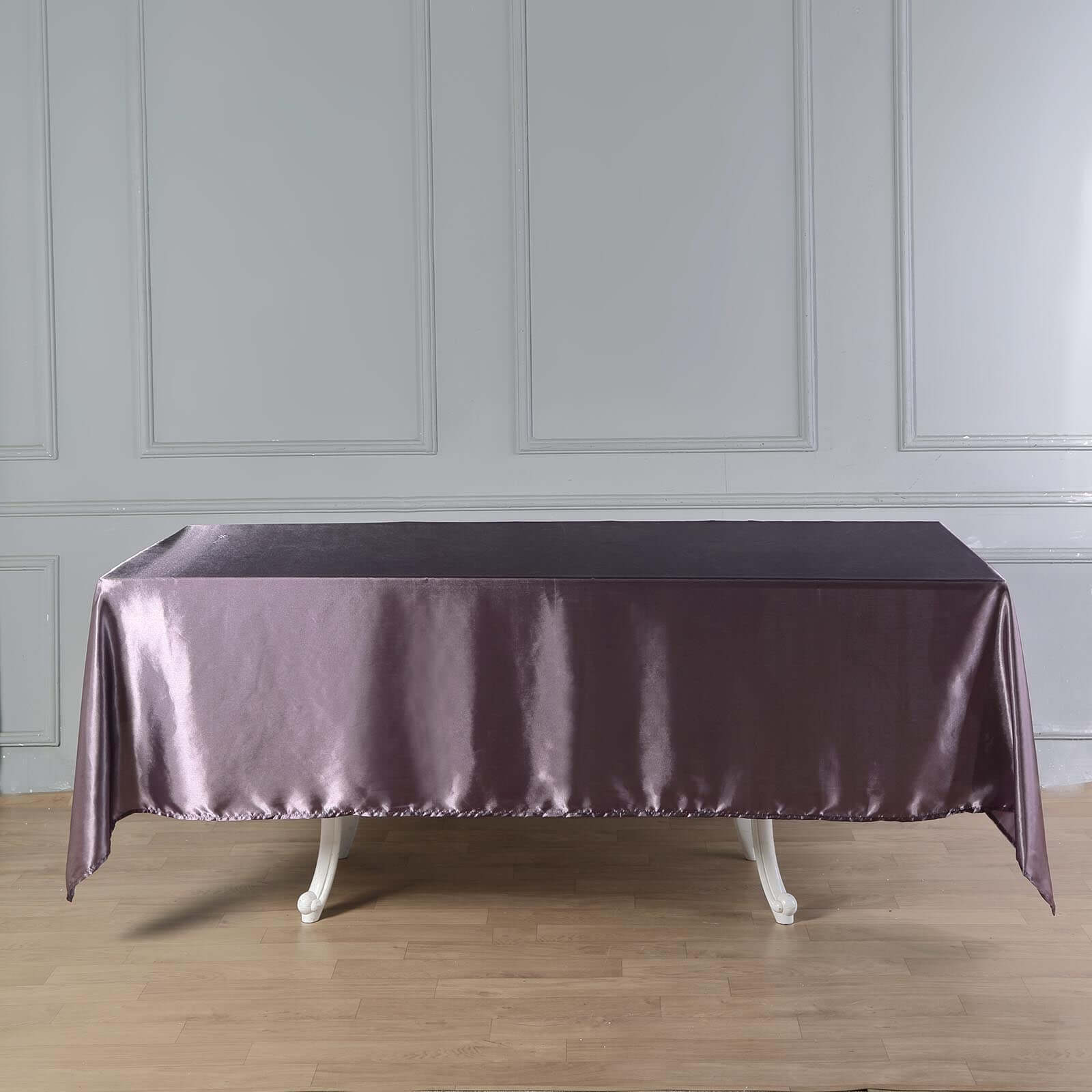 Satin Rectangular 60"x102" Tablecloth Violet Amethyst - Smooth and Lustrous Table Cover
