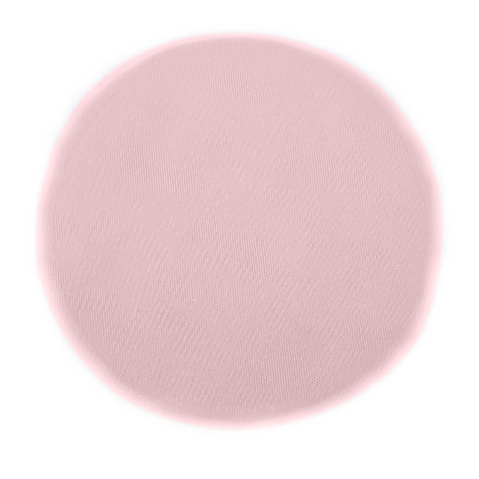 25 Pack 9" Pink Sheer Nylon Tulle Circles Favor Wrap, DIY Craft Fabric