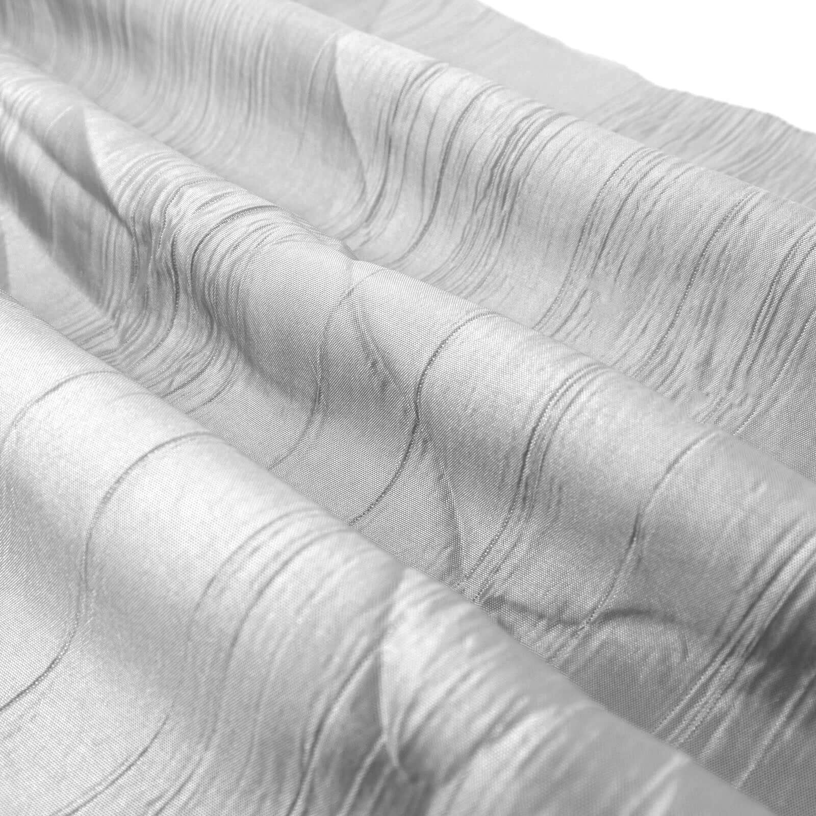54"x10 Yards Silver Accordion Crinkle Taffeta Fabric Bolt