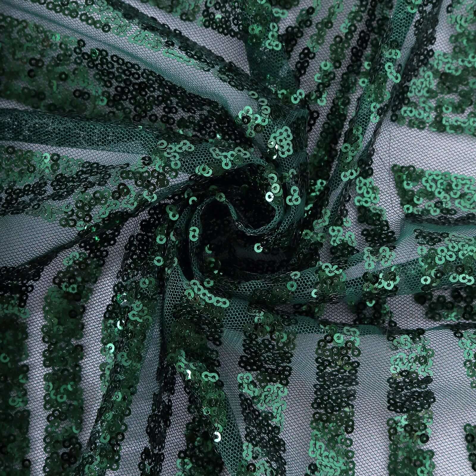 72" Square Hunter Emerald Green Diamond Glitz Sequin Table Overlay Topper