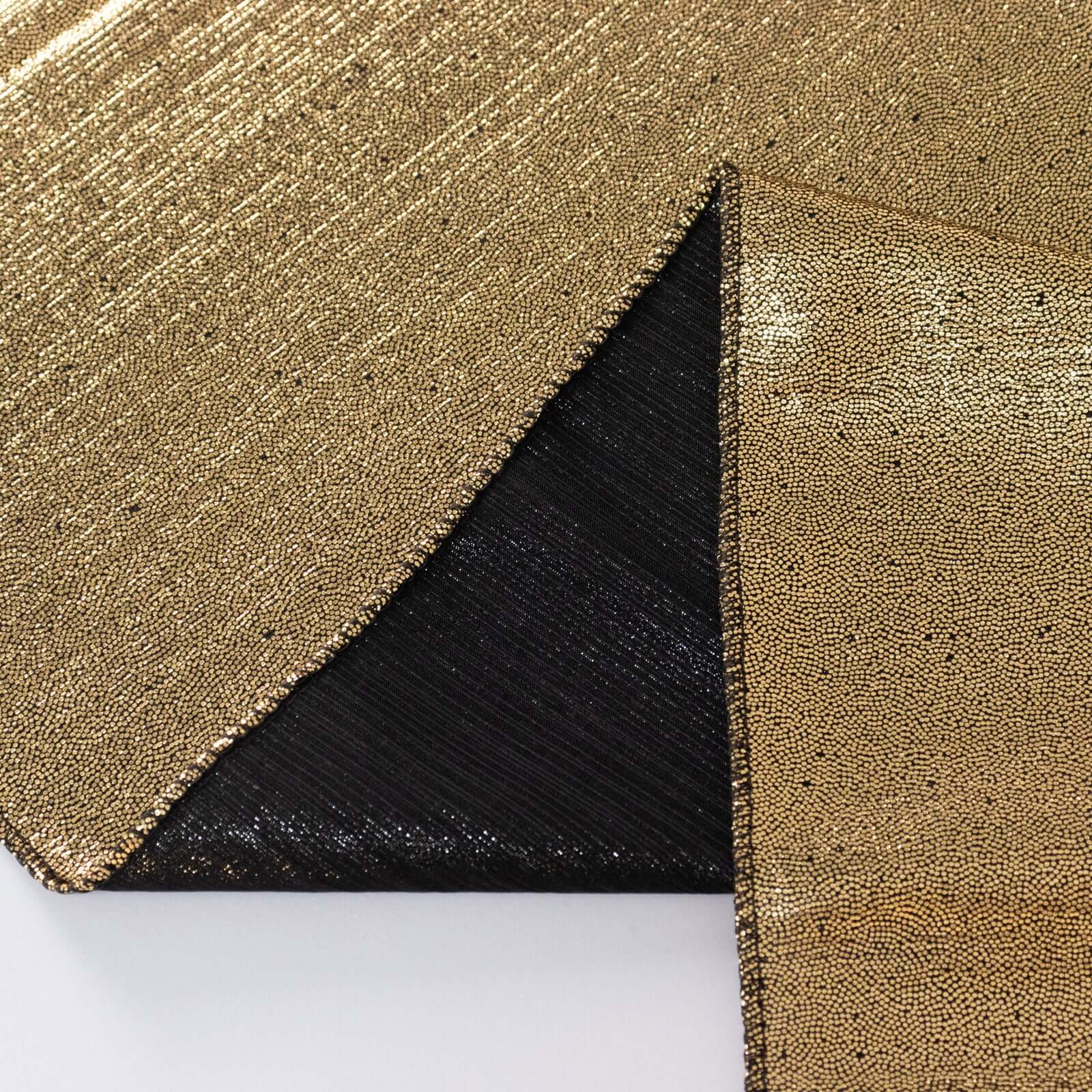 Sequin Dots Polyester 60"x126" Rectangle Tablecloth Shimmering Antique Gold - Wrinkle Free & Sparkling Table Cover