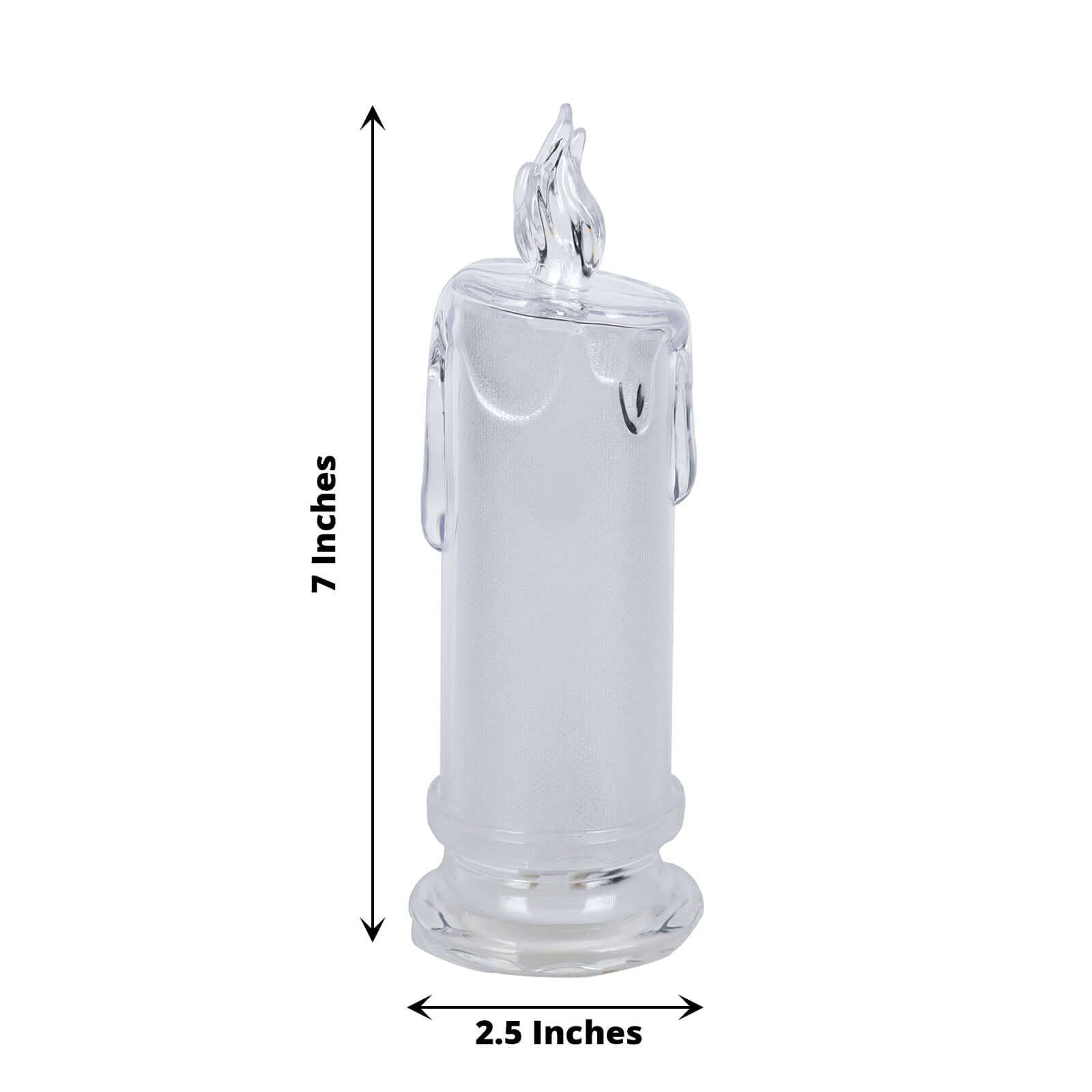 3-Pack LED Flameless Candle Lamp Warm White - Battery Operated Tea Light Candles 7"