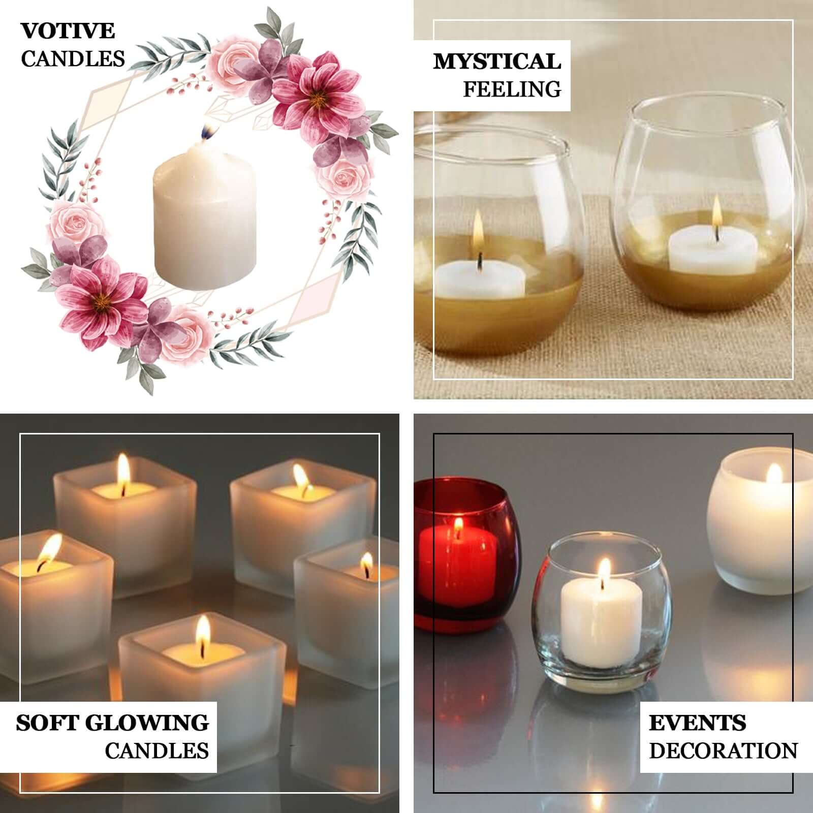 12-Pack Votive Candles Mini Design Ivory - Multi-Purpose Candle Decor for Events 2"
