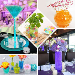 200-250 Pcs Water Gel Beads Vase Filler Red - Small Nontoxic Jelly Balls for Floating Candles & Floral Displays