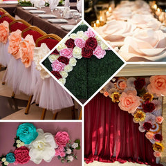 6 Pack 8" White Real Touch Artificial Foam DIY Craft Roses