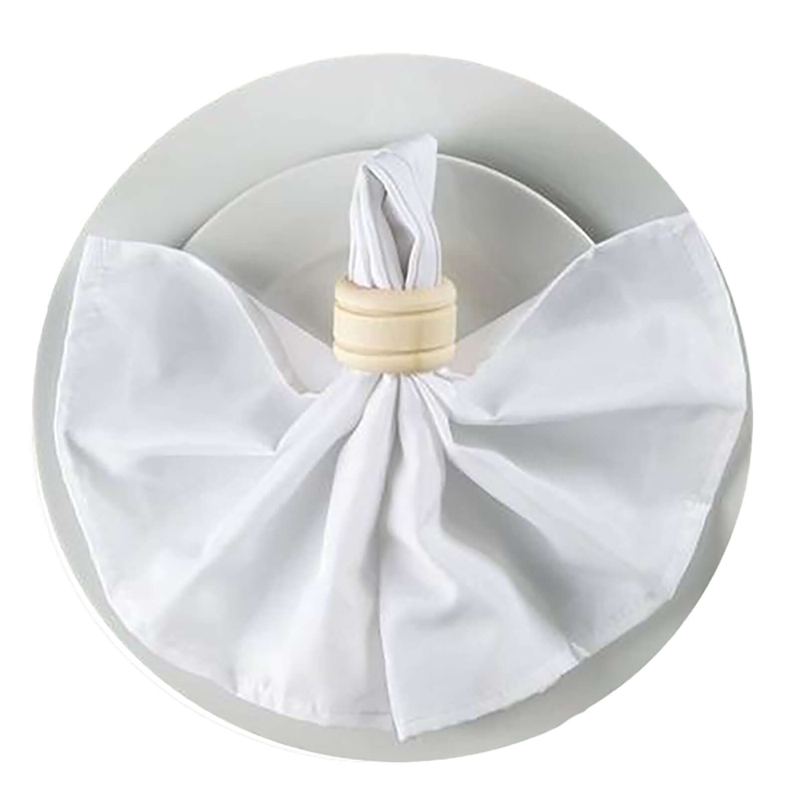 4 Pack Eco Friendly Natural Wooden Napkin Holder Rings, Disposable