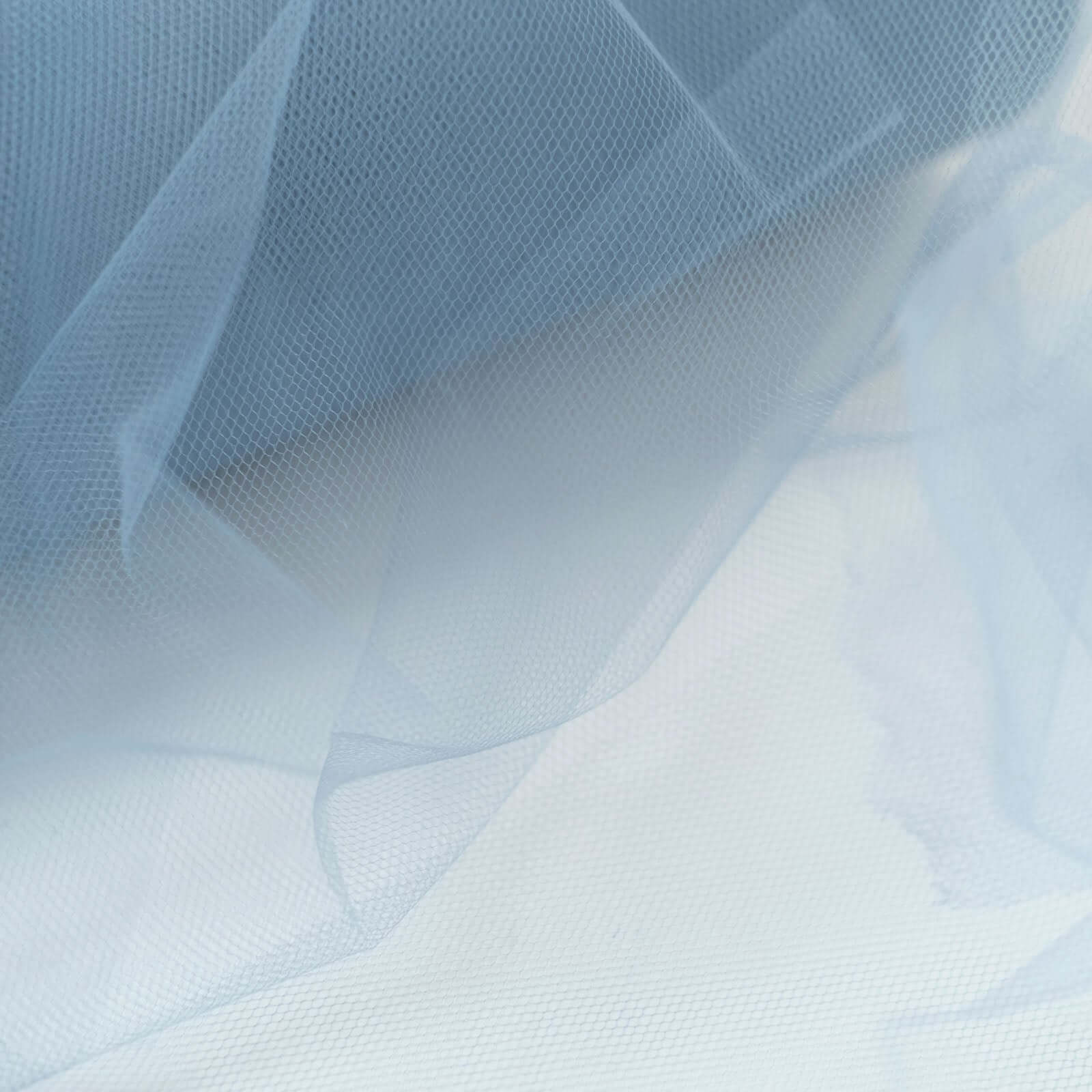 12"x100 Yards Dusty Blue Tulle Fabric Bolt, Sheer Fabric Spool Roll For Crafts