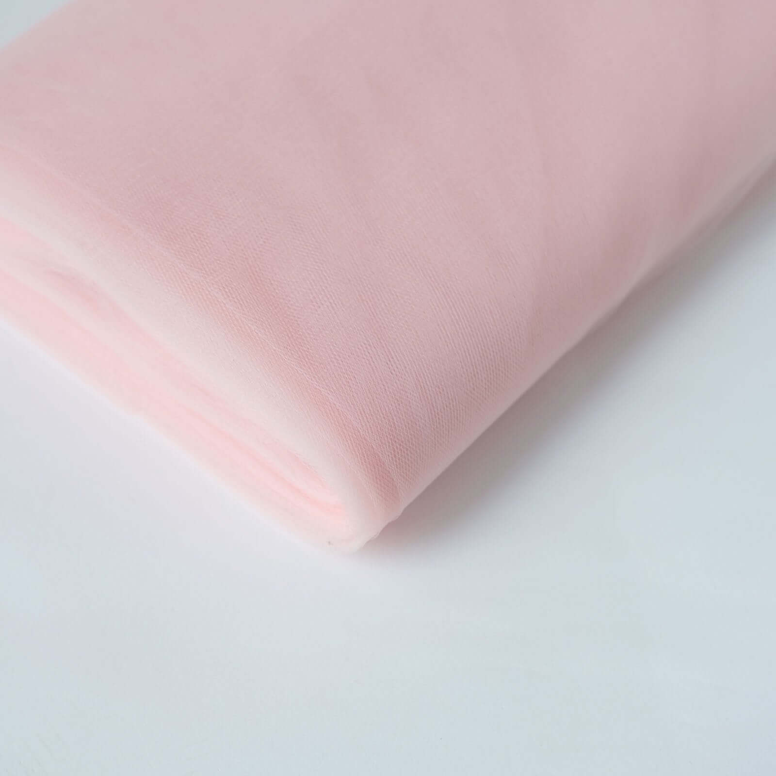 54"x40 Yards Blush Tulle Fabric Bolt, DIY Crafts Sheer Fabric Roll