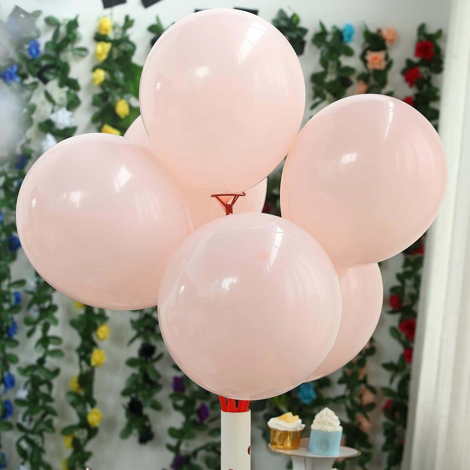 25 Pack 12" Matte Pastel Blush Helium or Air Latex Party Balloons