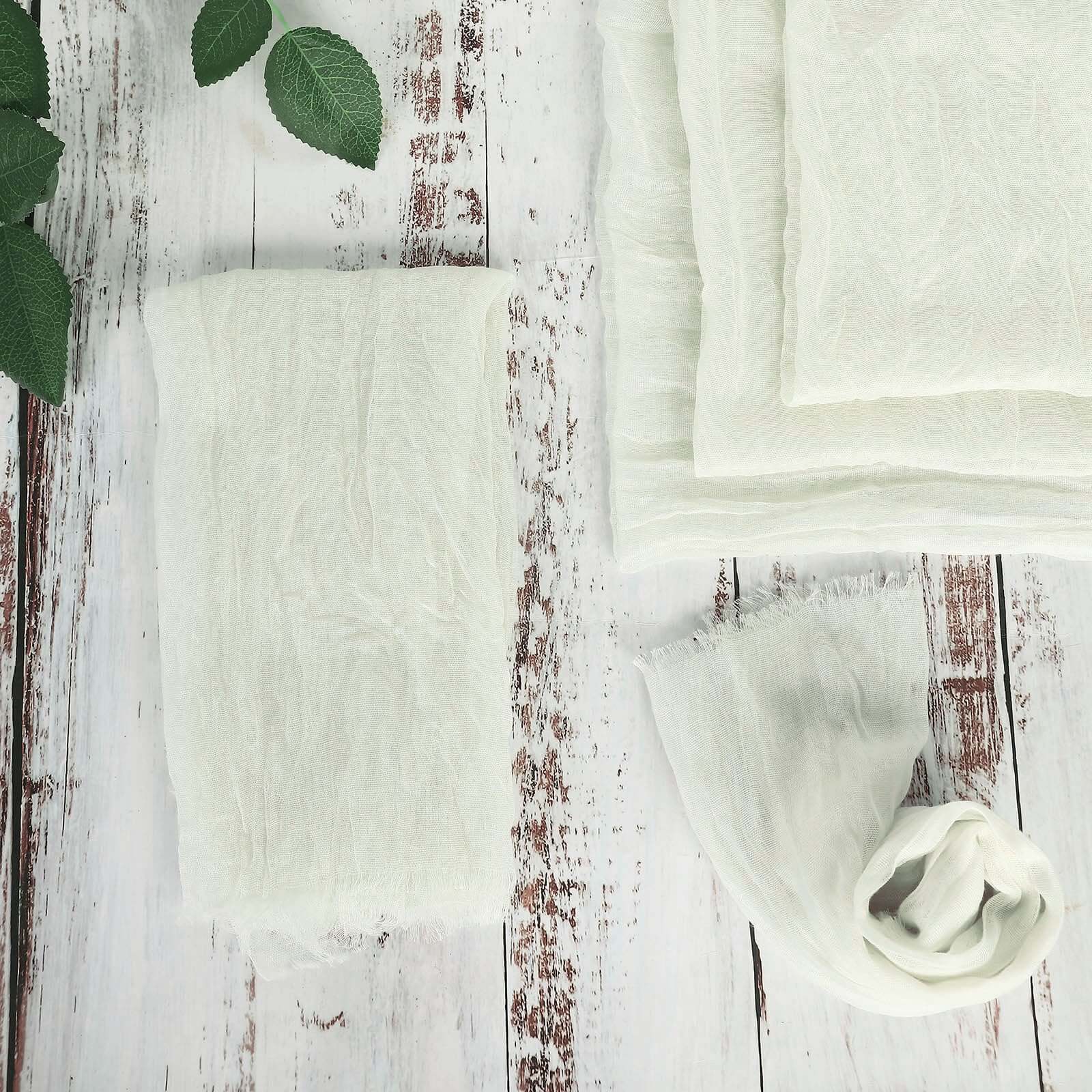 5 Pack Gauze Cheesecloth 24"x19" Napkins Ivory Reusable Dinner Napkins