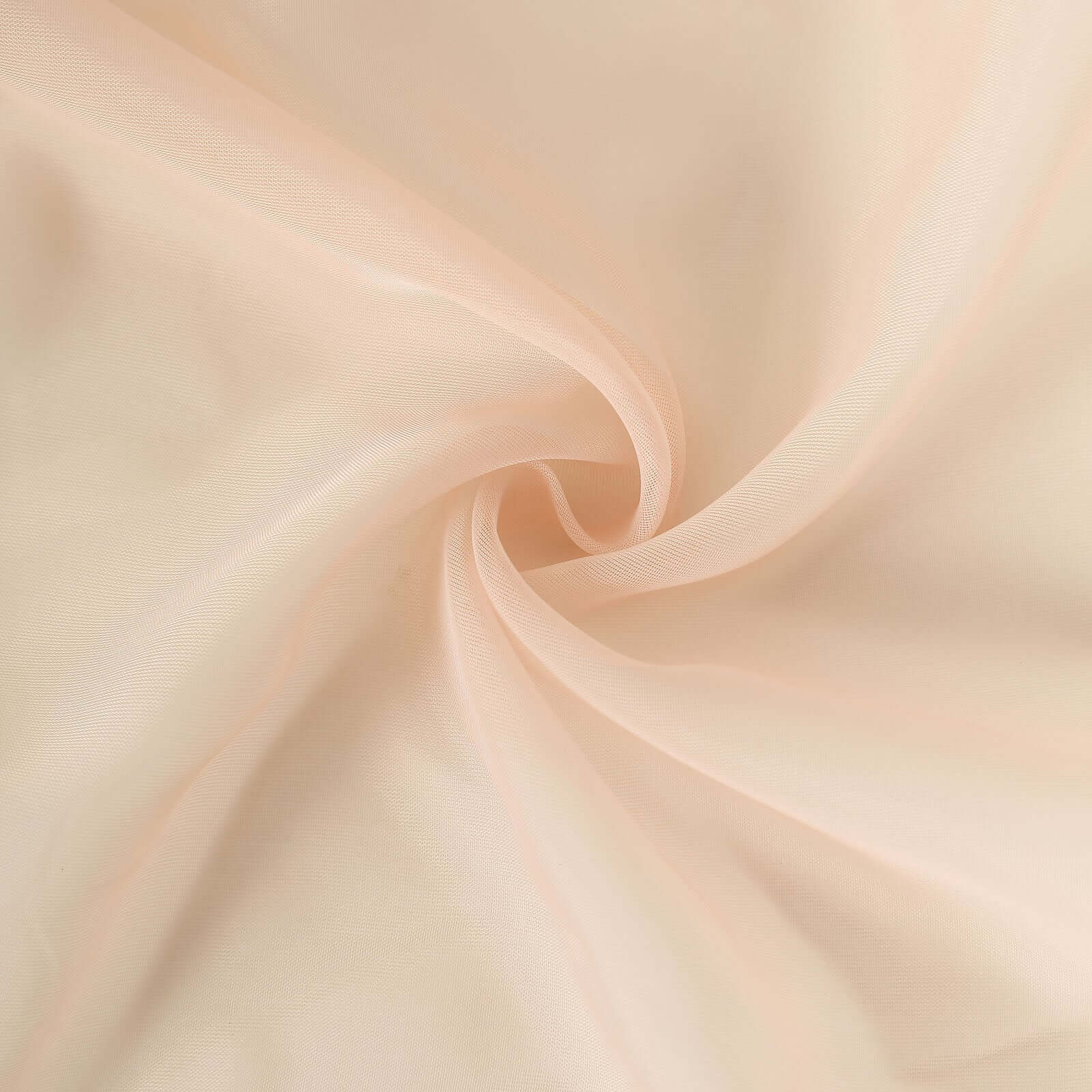 2 Pack Nude Sheer Chiffon Event Curtain Drapes, Durable Flame Resistant Premium Organza Backdrop Event Panels With Rod Pockets - 10ftx10ft