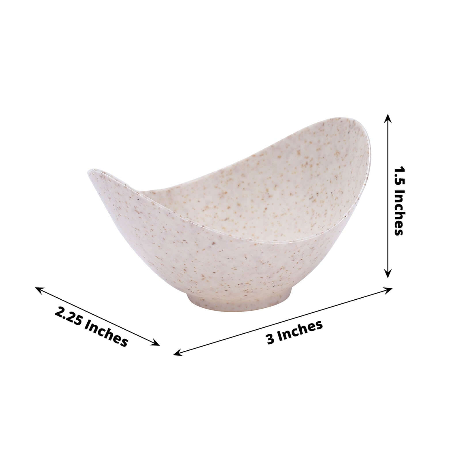24-Pack Mini Wheat Straw Fiber Dessert Cups Biodegradable Eco-Friendly - Perfect for Ice Cream 3"