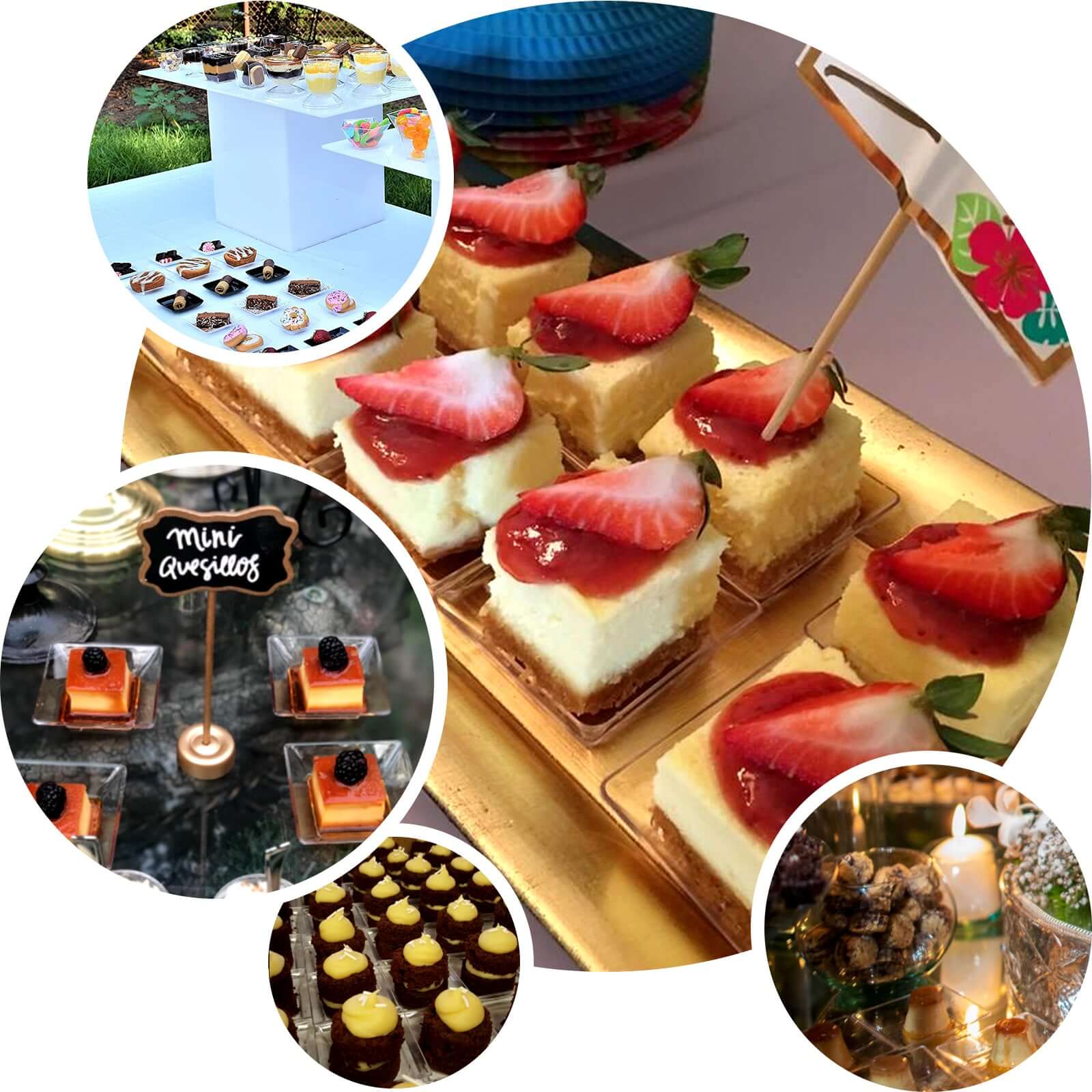 50-Pack Appetizer Plates Modern Square Design Clear - Plastic Disposable Bowls for Desserts 2"