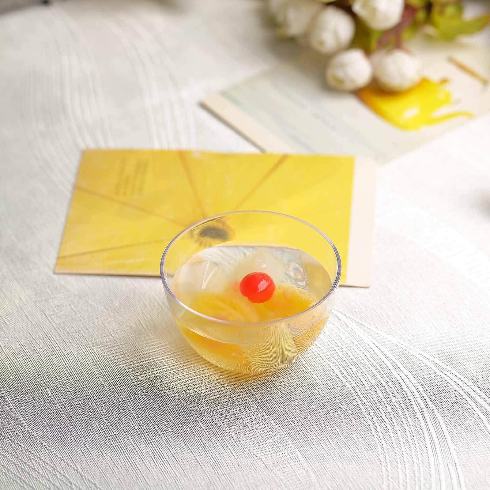 12-Pack Plastic Mini Snack Bowls Clear - Compact Disposable Bowls for Parties 4oz