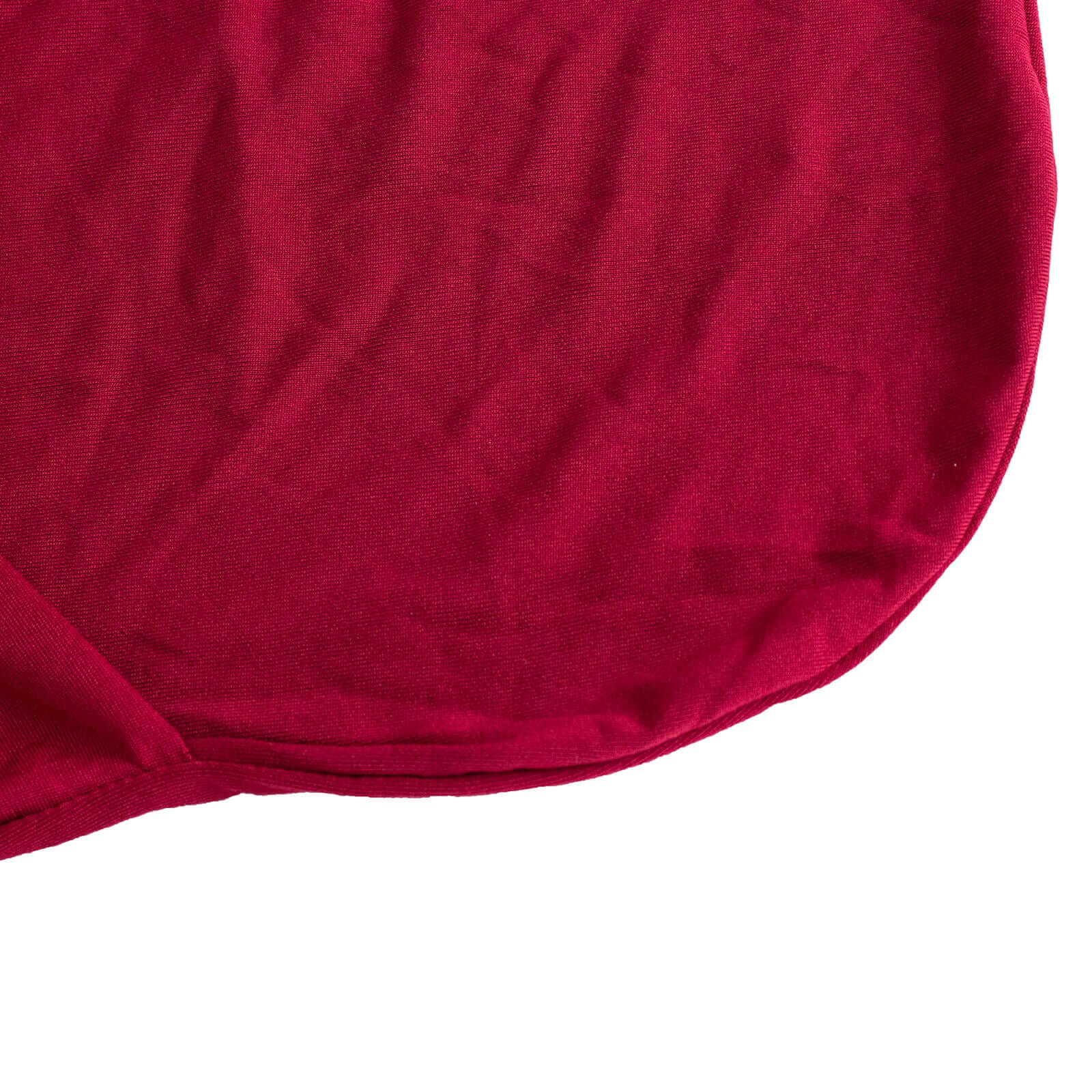 Spandex Chair Cover with Burgundy Rhinestone Buckled Sash Band Blush - Stretch Fitted Slipcover