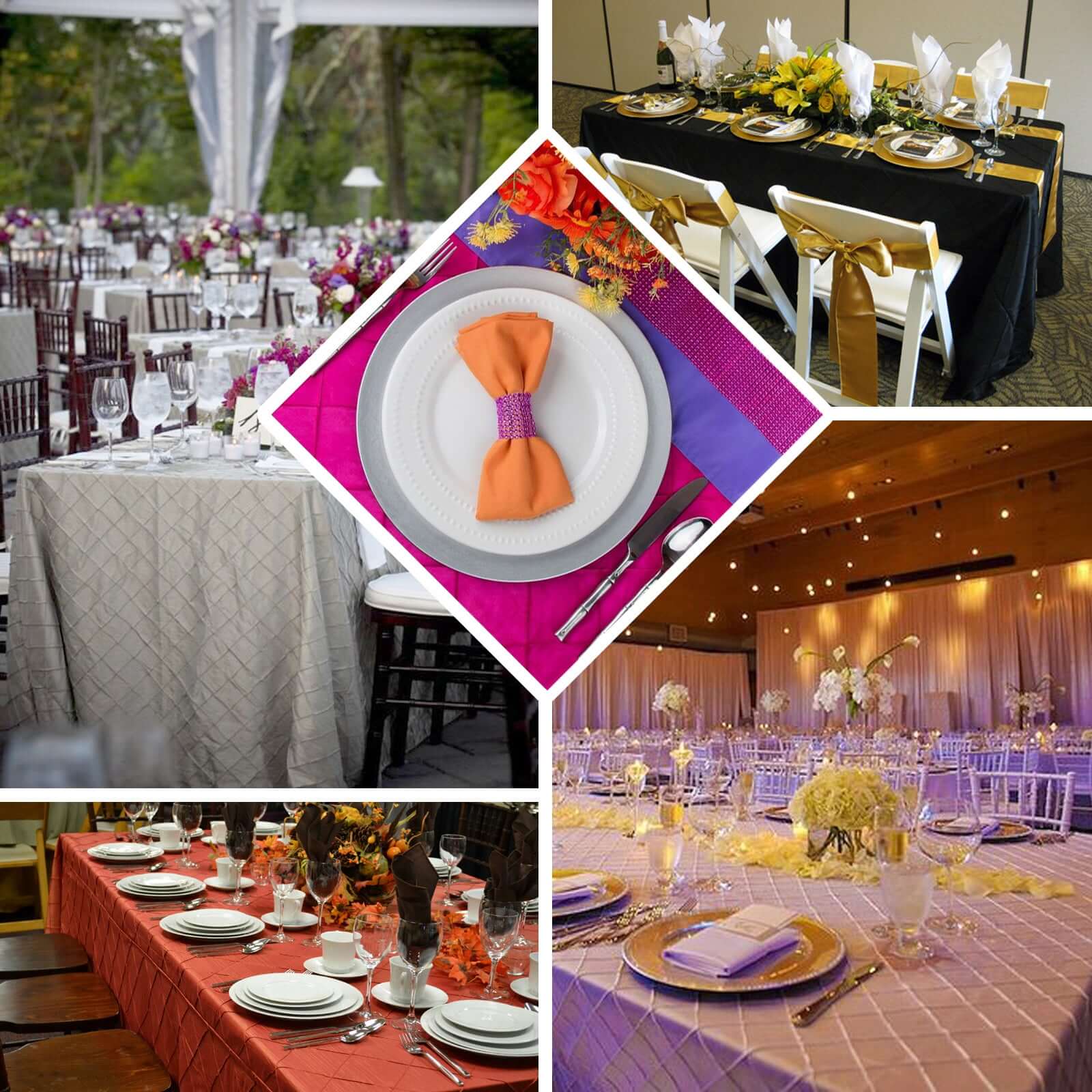 90" x 132" Apple Green Taffeta Pintuck Seamless Rectangular Tablecloth for 6 Foot Table With Floor-Length Drop