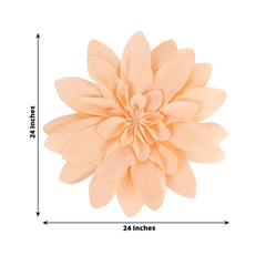 2 Pack 24" Blush Real-Like Soft Foam Craft Daisy Flower Heads