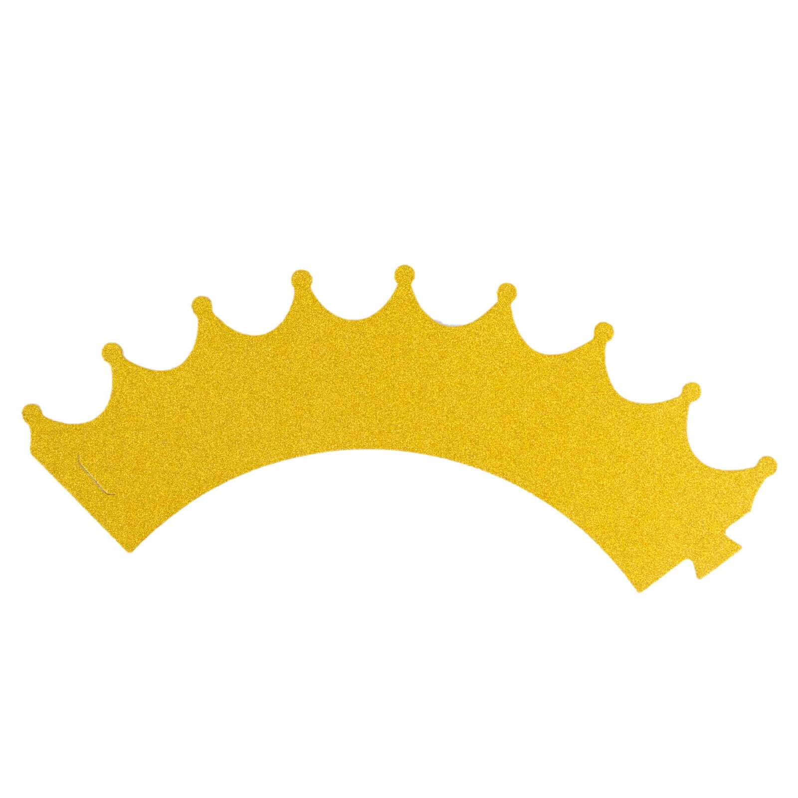 25-Pack Paper Cupcake Wrappers Glitter Crown Design Gold - Dust Free Muffin Paper Cup Liners
