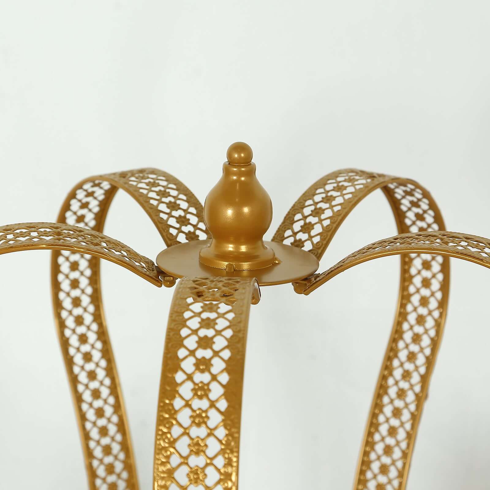 Metal Wedding Cupcake Stand Gold Princess Crown Style - Stunning Dessert Display Holder Centerpiece for Upscale Weddings & Special Occasions 19"