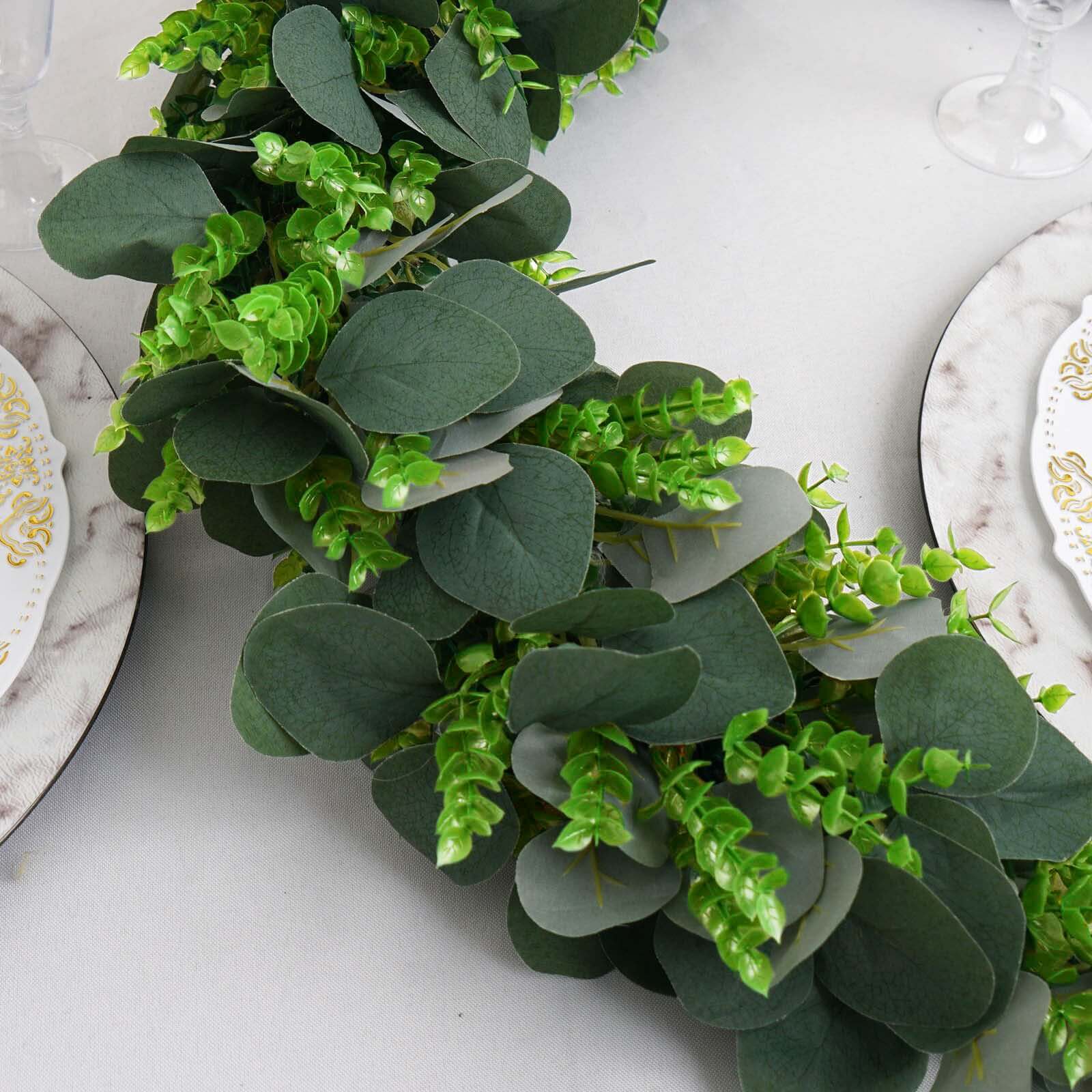 3ft Real Touch Green Artificial Eucalyptus Boxwood Leaf Garland Vine