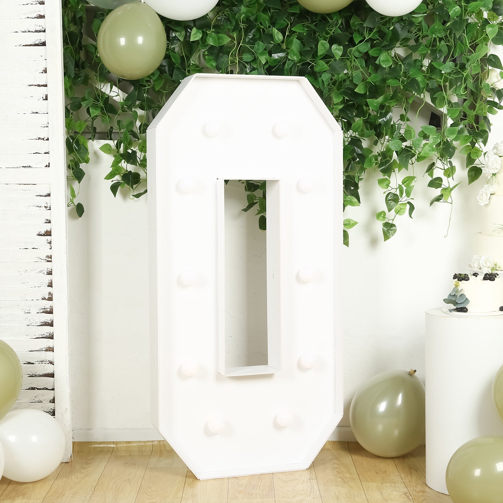 Giant LED Marquee Light Up Number "0", White 4ft Pre-Cut Foam Board with 10 Warm White Battery Operated LEDs, Glue Gun and Sticks
