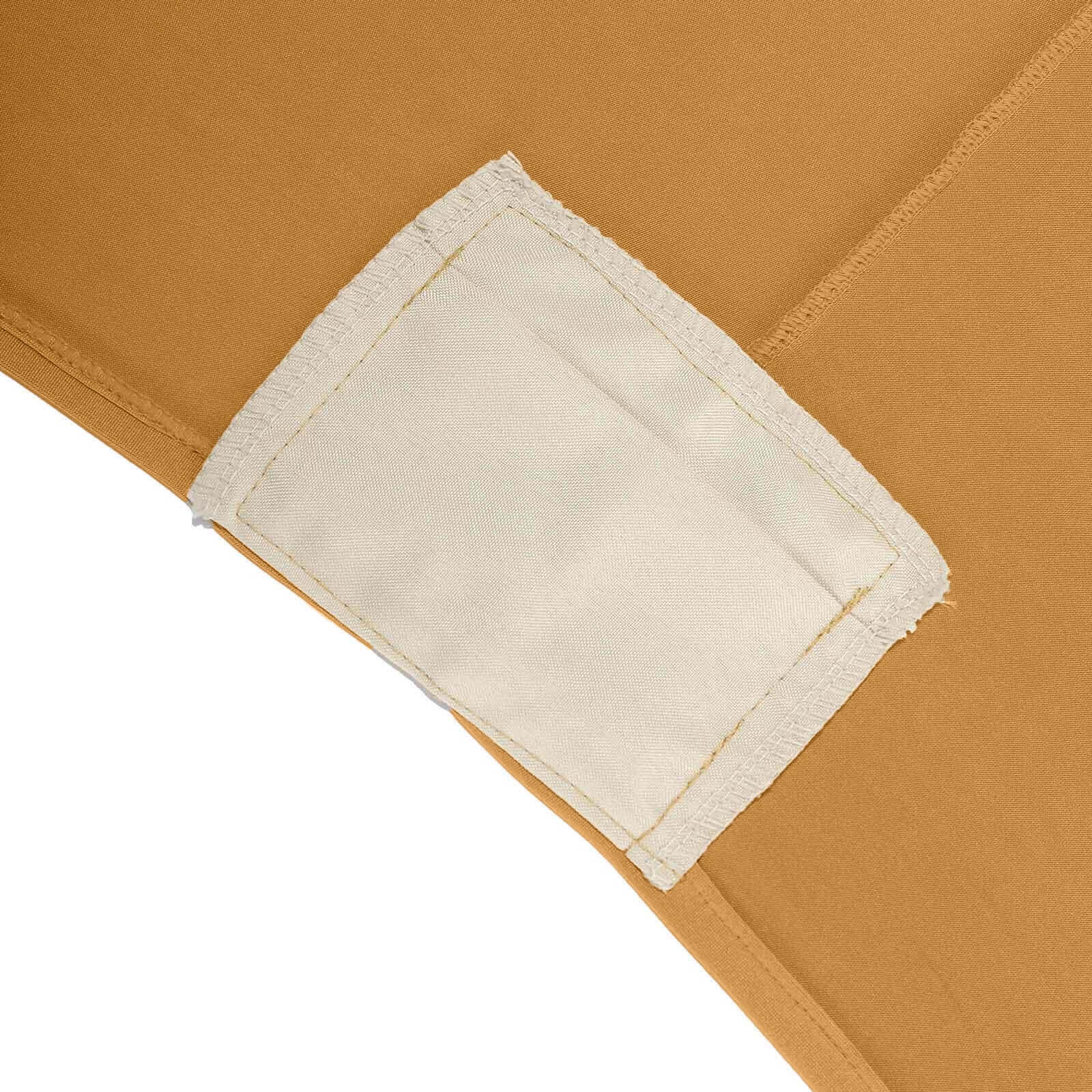 Stretch Spandex 96"x30" Rectangle Table Cover Gold - Durable Form-Fitting Tablecloth for Events & Presentations